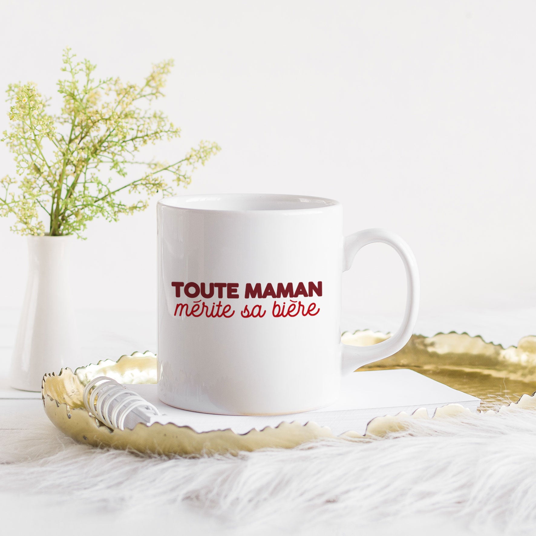 Juste Un T-shirt Mugs Toute maman mérite sa bière mug humour