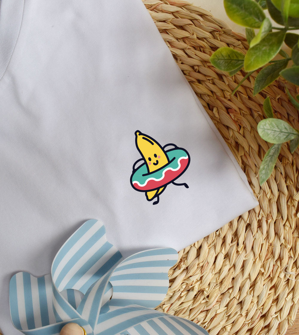 Juste Un T-shirt T-shirts Imprimés Banana Beach t-shirt imprimé blanc coton biologique