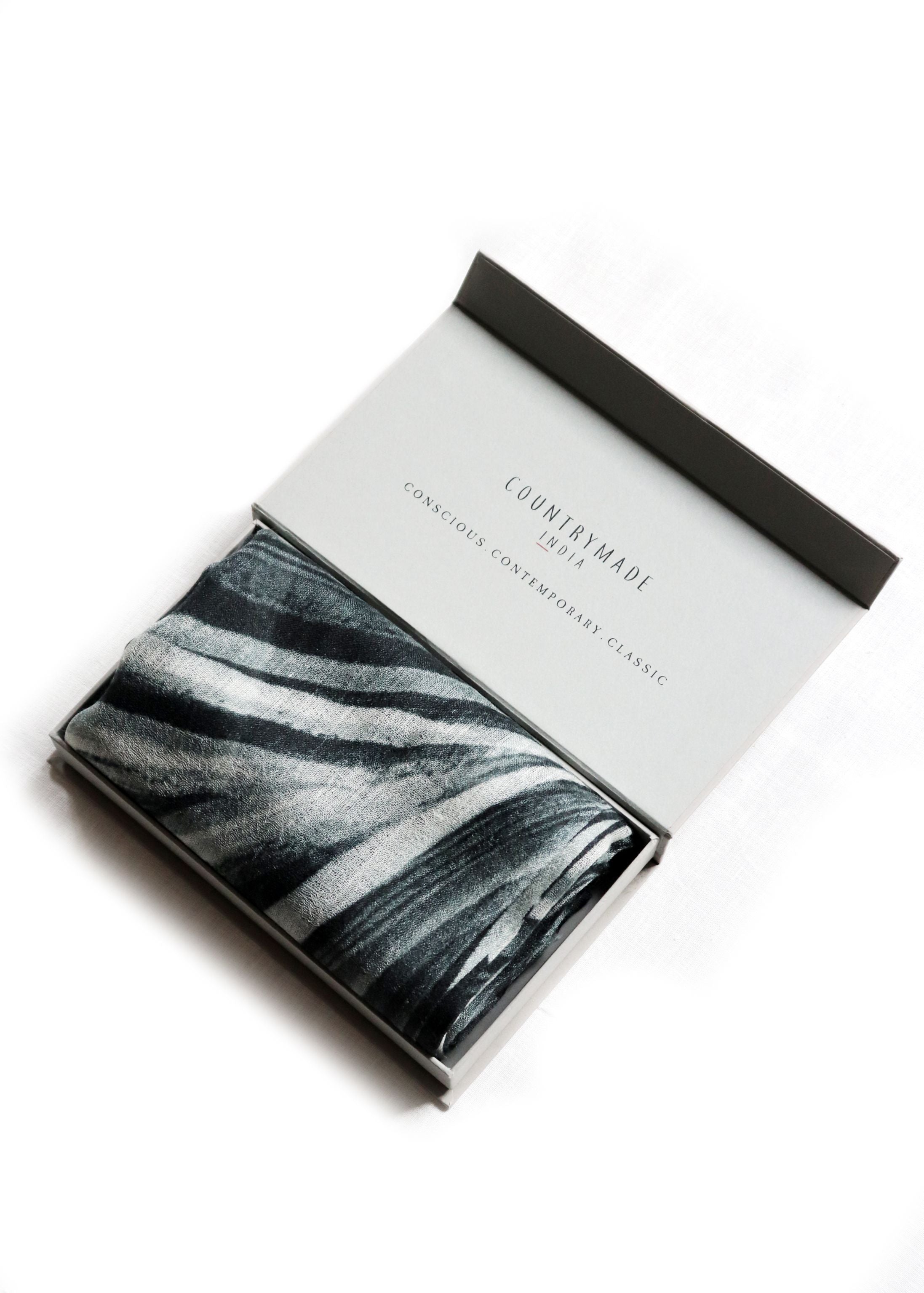 COUNTRYMADE Accessories Airborne strokes scarf écharpe laine cachemire imprimée