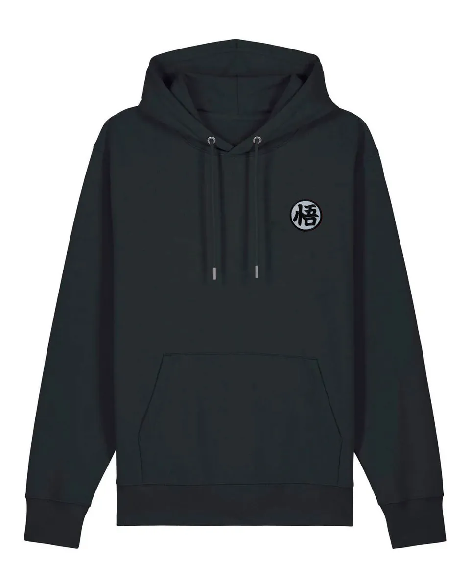Juste Un T-shirt Sweats à Capuche Go sweat brodé noir