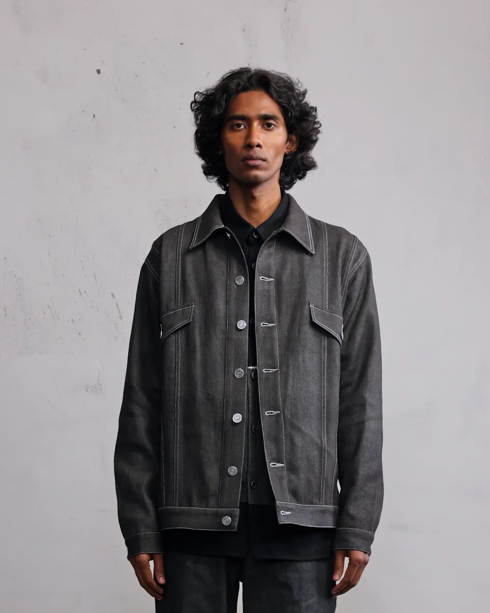COUNTRYMADE Jackets Silver coated denim jacket veste denim argentée