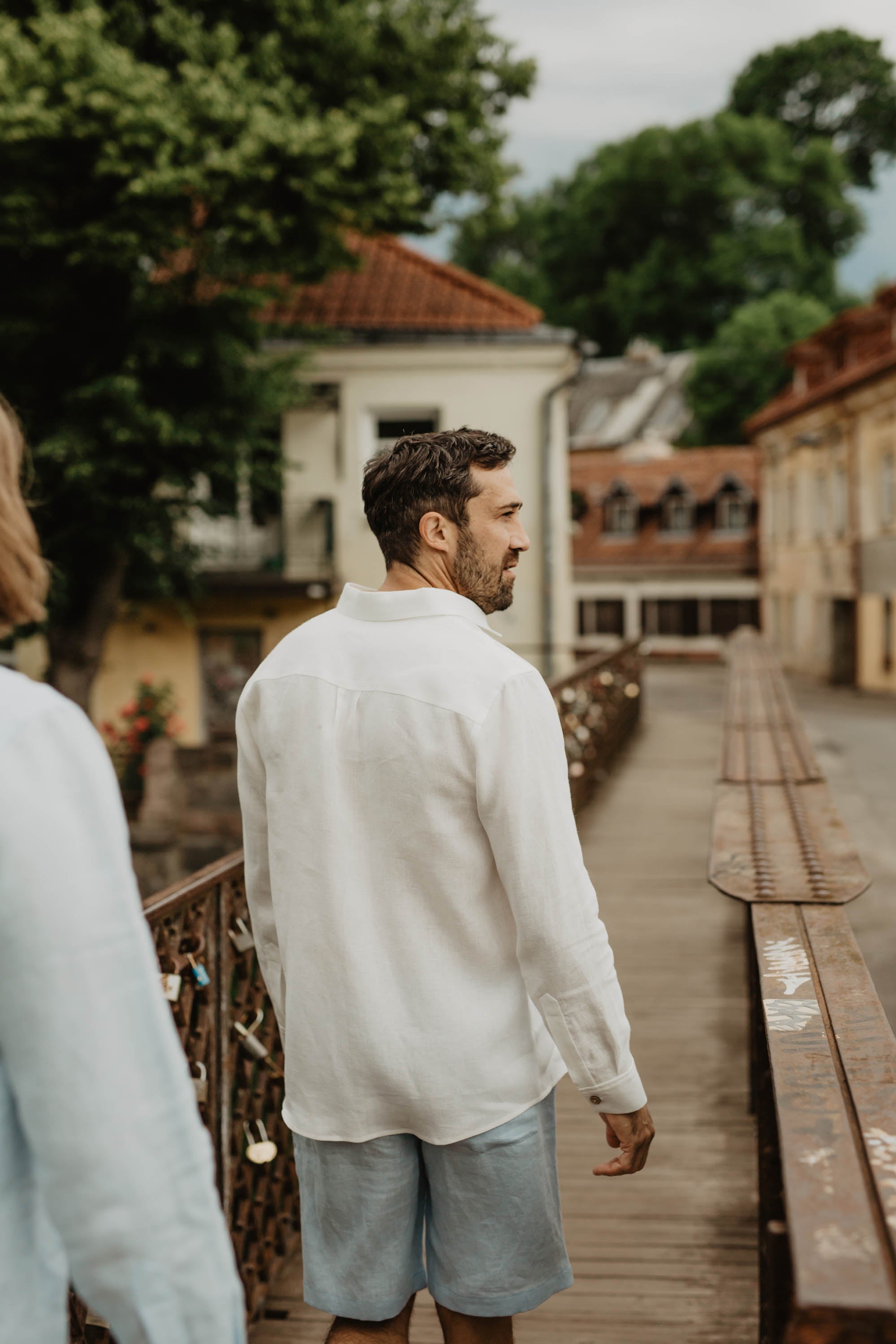 Laumė linen Men's clothing NAGLIS chemise en lin blanc crème