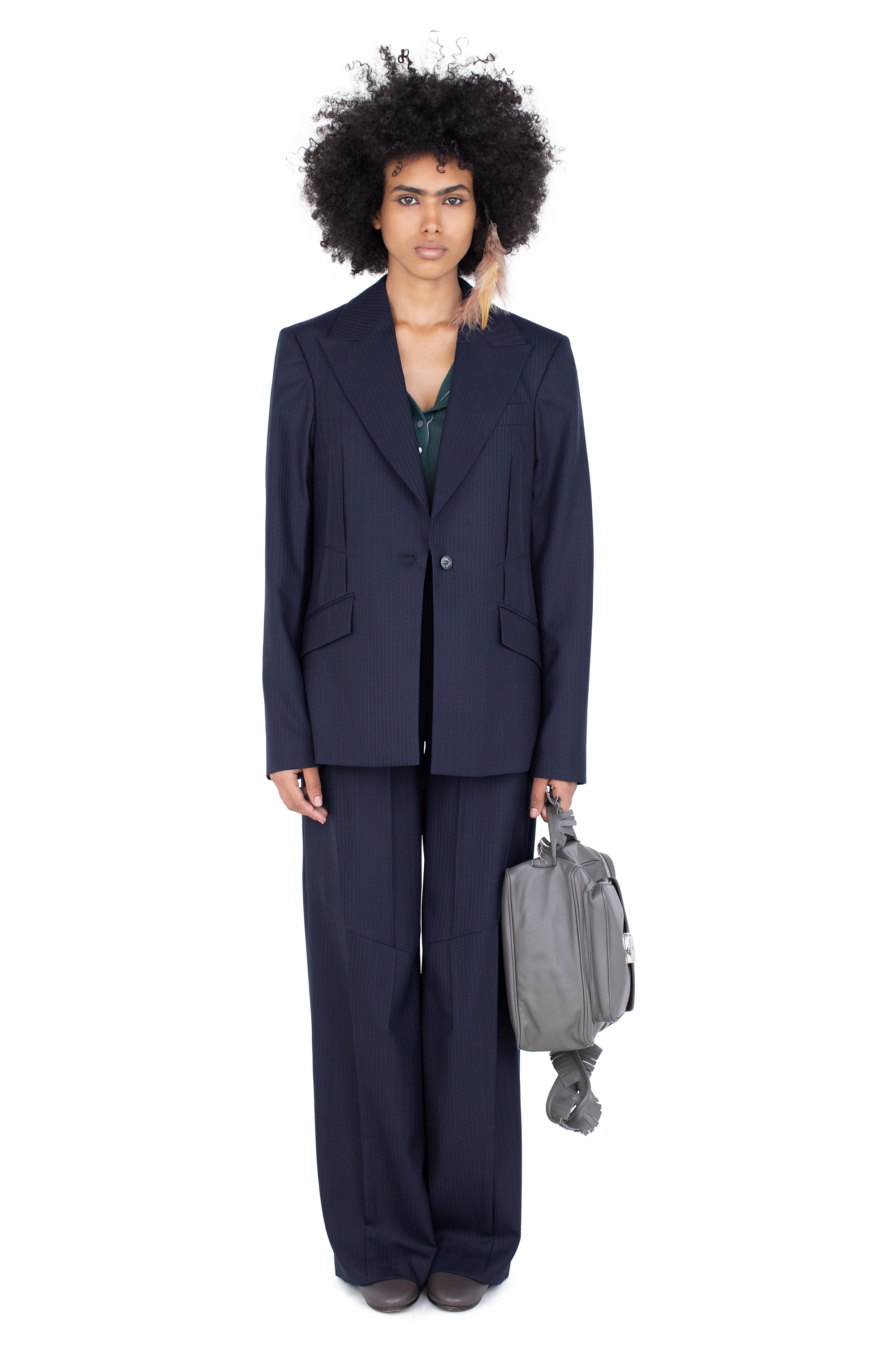Kiko Kostadinov Outerwear TRIPOLINA Tailored Jacket veste tailleur Navy en laine