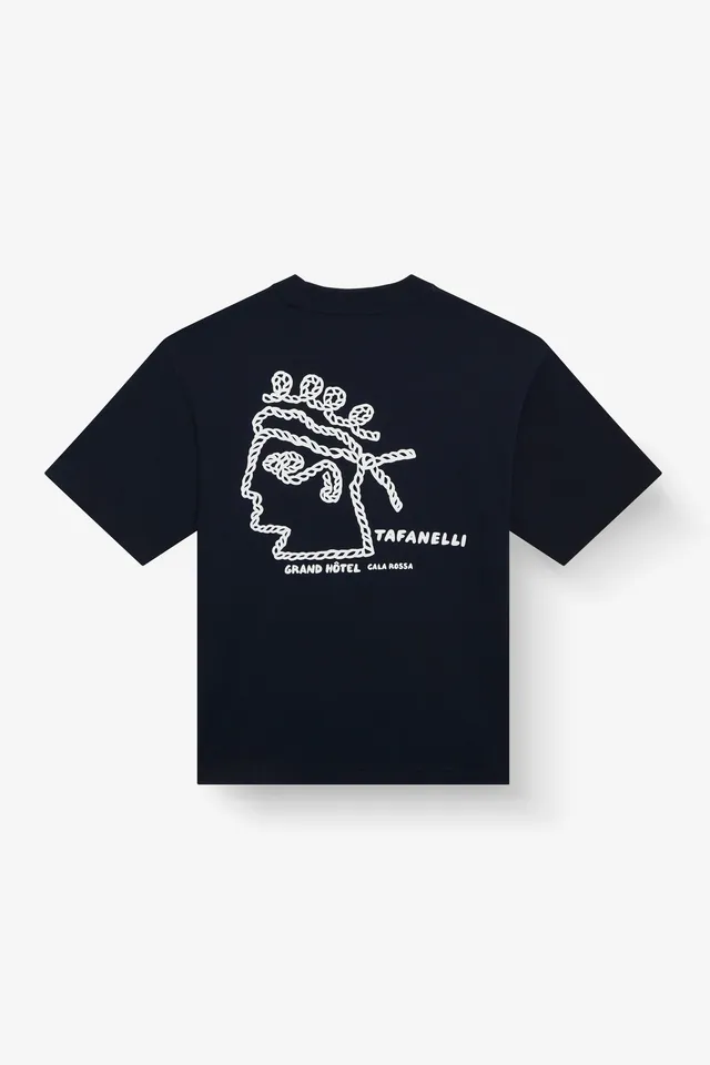 TAFANELLI T-Shirts LE CALA ROSSA t-shirt bleu marine limité 30 pièces