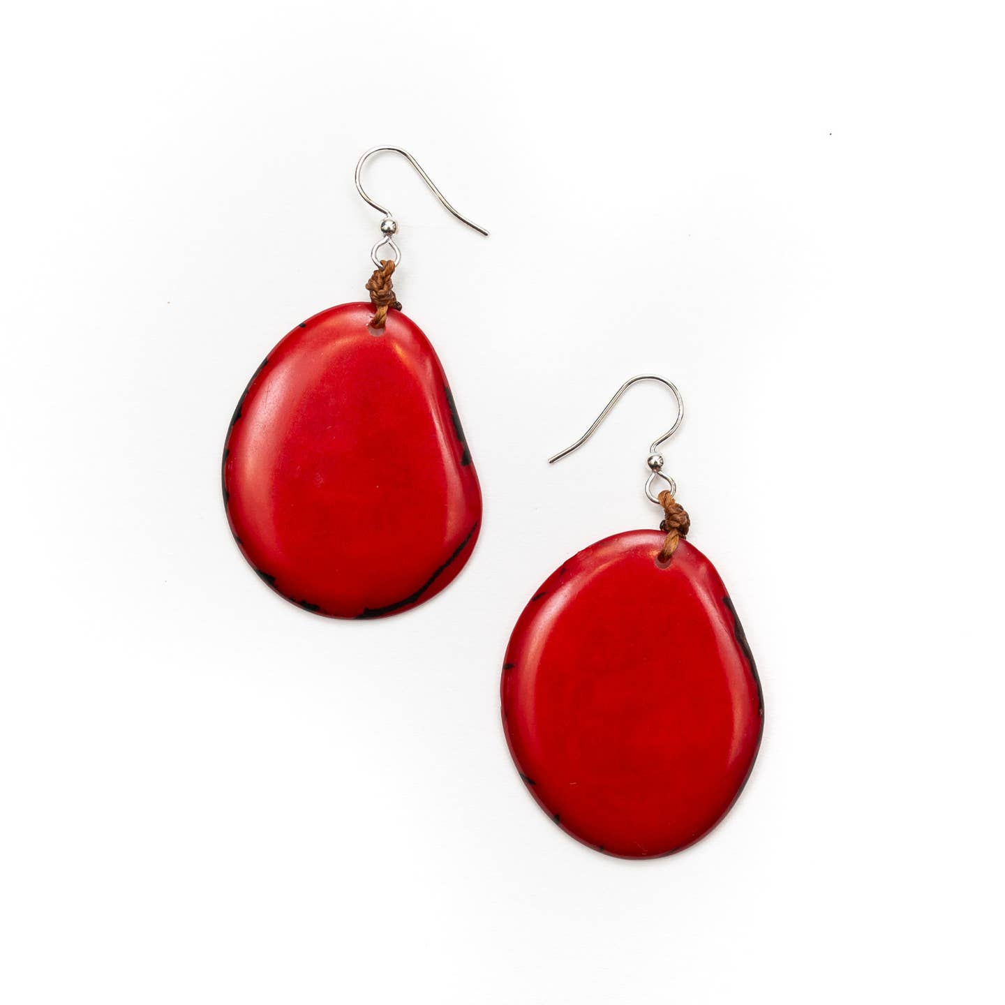 Boucles d'oreilles pétales en ivoire végétal violet