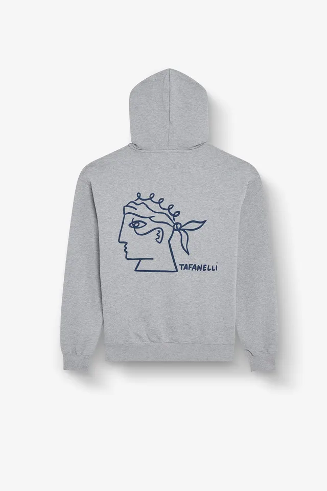 TAFANELLI Hoodies LE HOODIE CORSICA sweat à capuche gris chiné