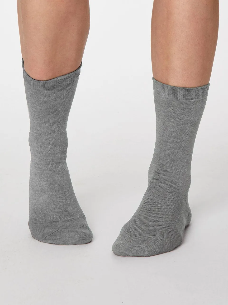 Sourire Multicolore Chaussettes femme chaussettes grises unies bambou et coton bio taille 36/40