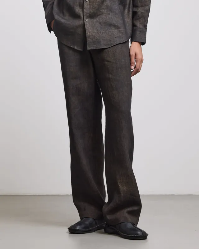 COUNTRYMADE Trousers BRONZE COATED TROUSER pantalon lin bronze