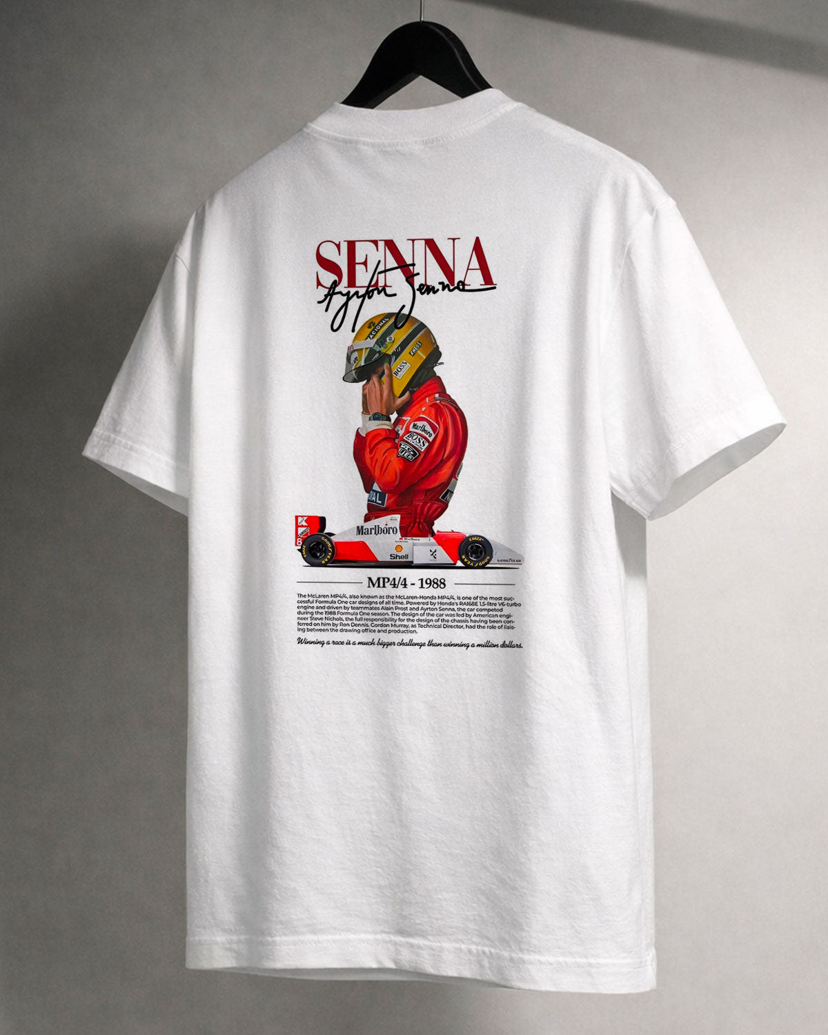 Juste Un T-shirt T-shirts Imprimés Back Print Formule 1 Senna t-shirt