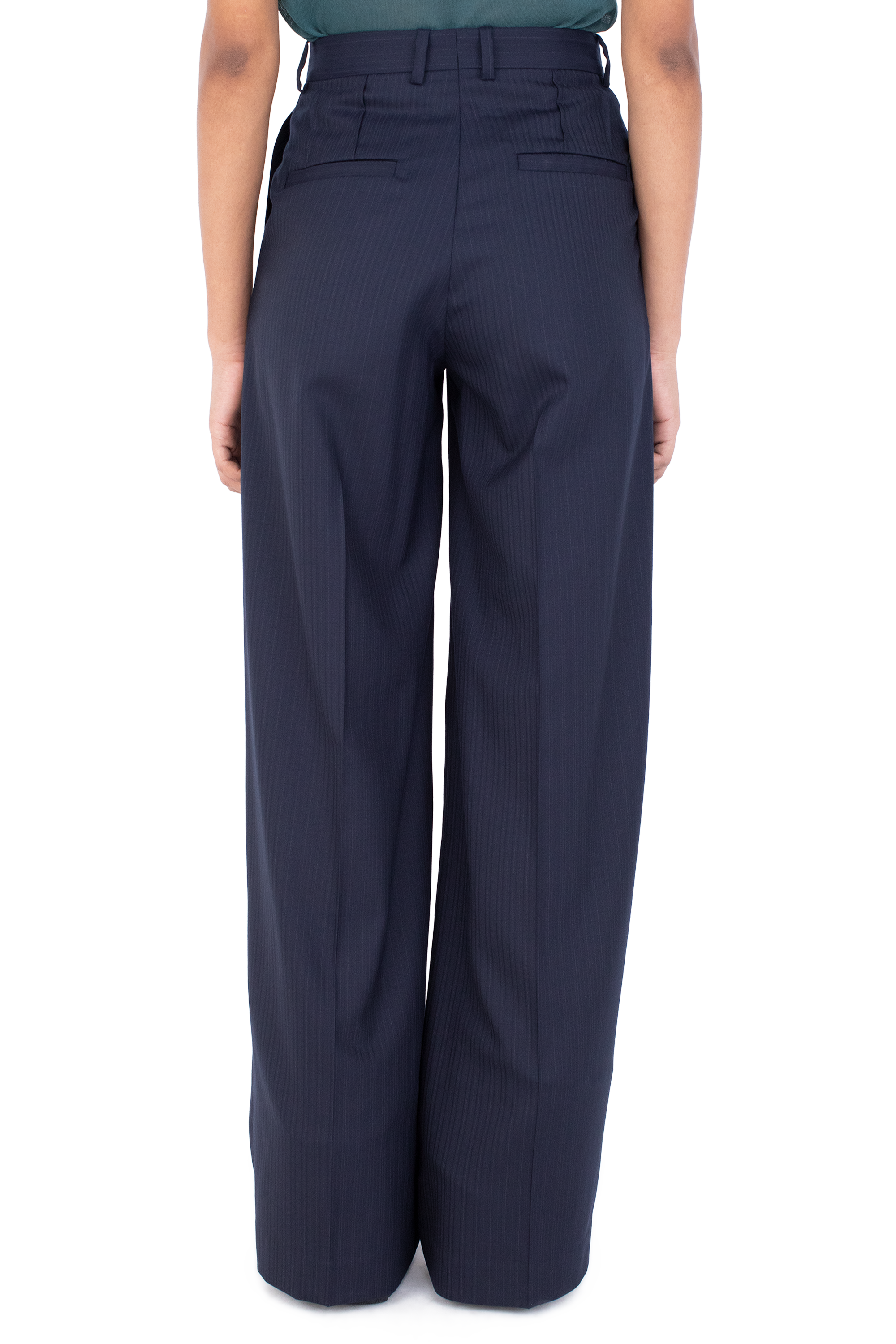 Kiko Kostadinov Bottoms TRIPOLINA Tailored Trousers pantalon Navy laine
