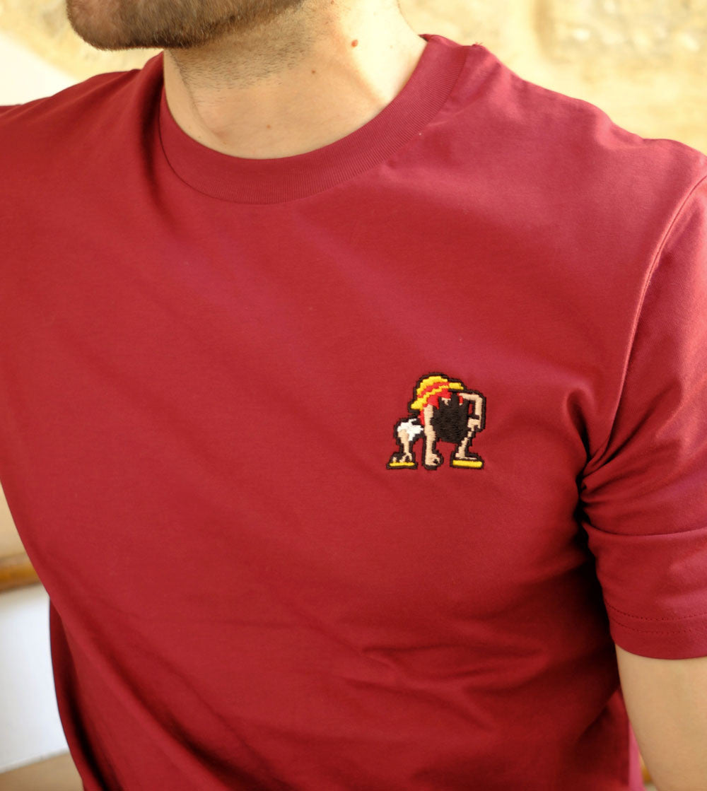 Juste Un T-shirt T-shirts Brodés Pirate Punch brodé coton bio