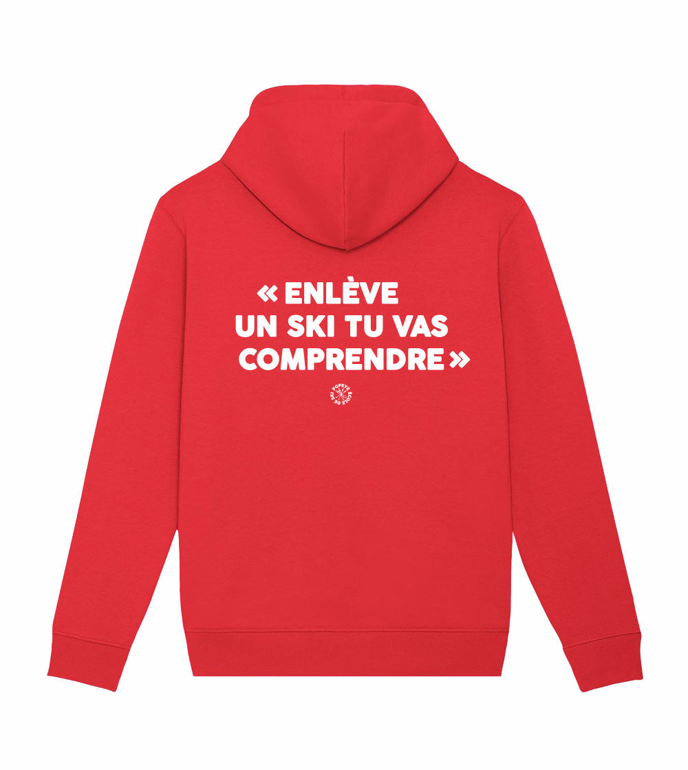 Juste Un T-shirt Sweats à Capuche Enlève un ski sweat bleu clair