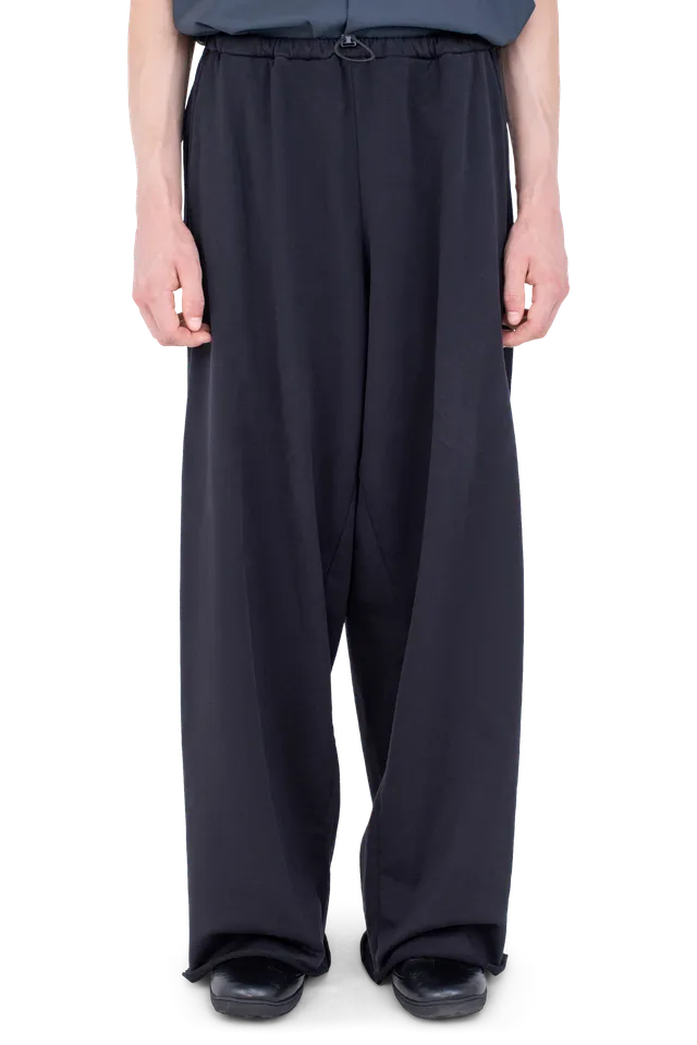 Kiko Kostadinov Bottoms VELEKA Wide Trousers pantalon large Charcoal coton bio