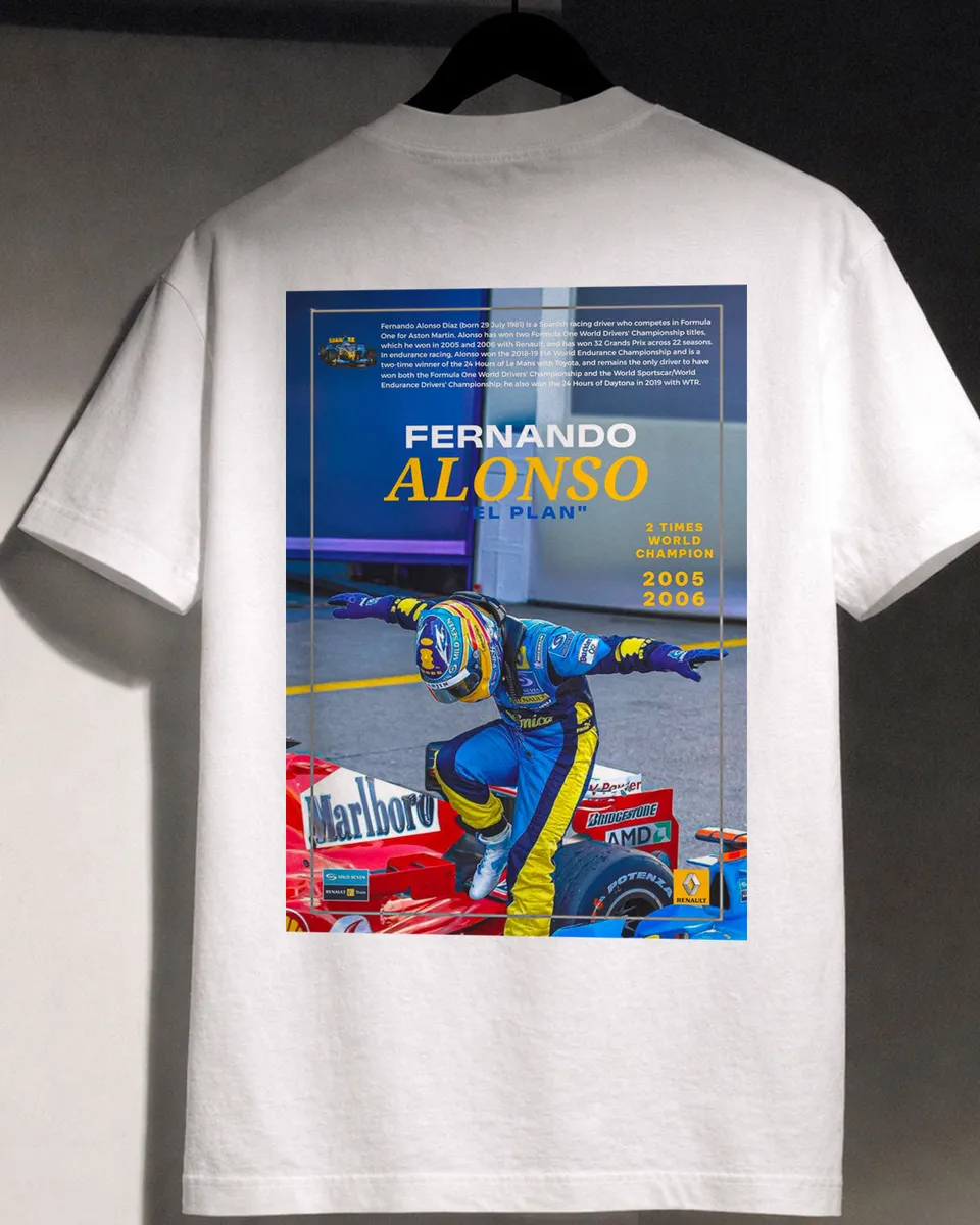 Juste Un T-shirt T-shirts Imprimés Back Print Formule 1 - Alonso t-shirt imprimé coton bio