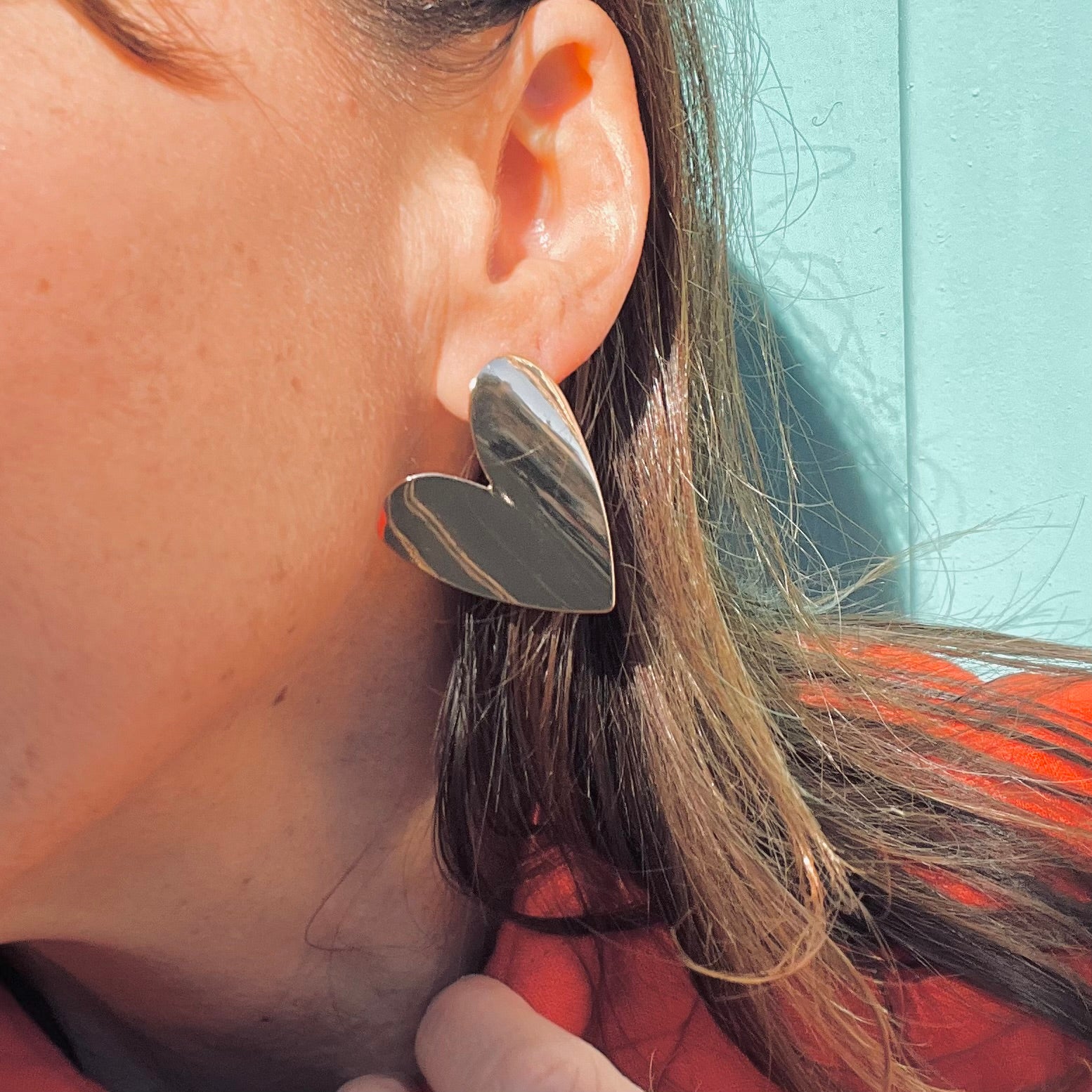 PANTRUCHE Boucles d'oreilles CŒUR boucles dorées en acier inoxydable