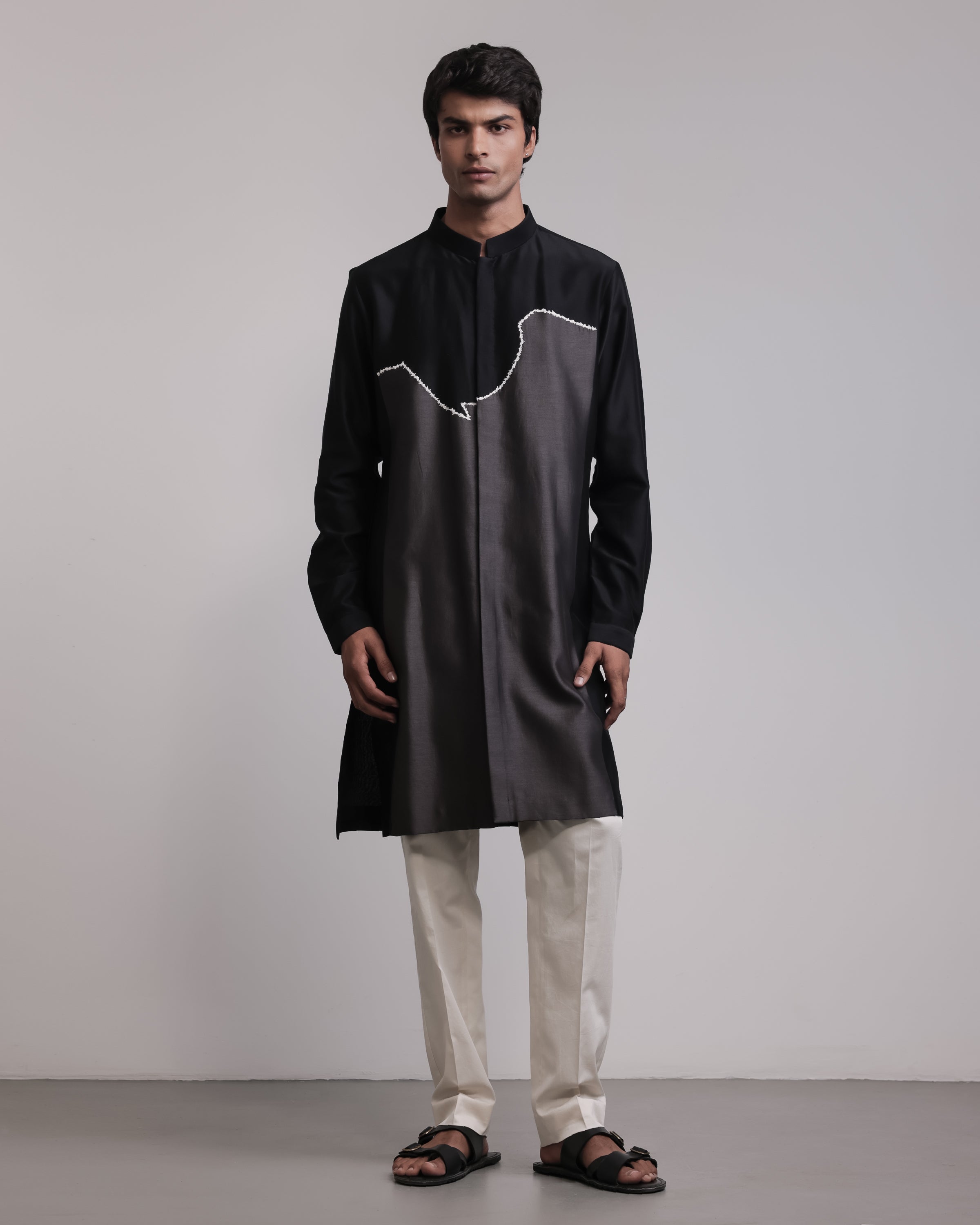 COUNTRYMADE Kurtas Broken Mirror Kurta Set ensemble kurta en soie brodé