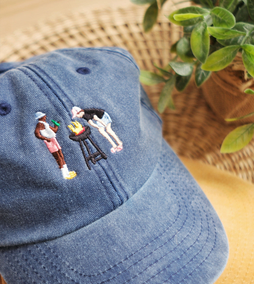 Juste Un T-shirt Casquettes Barbecue des vacances casquette brodée rouge vintage