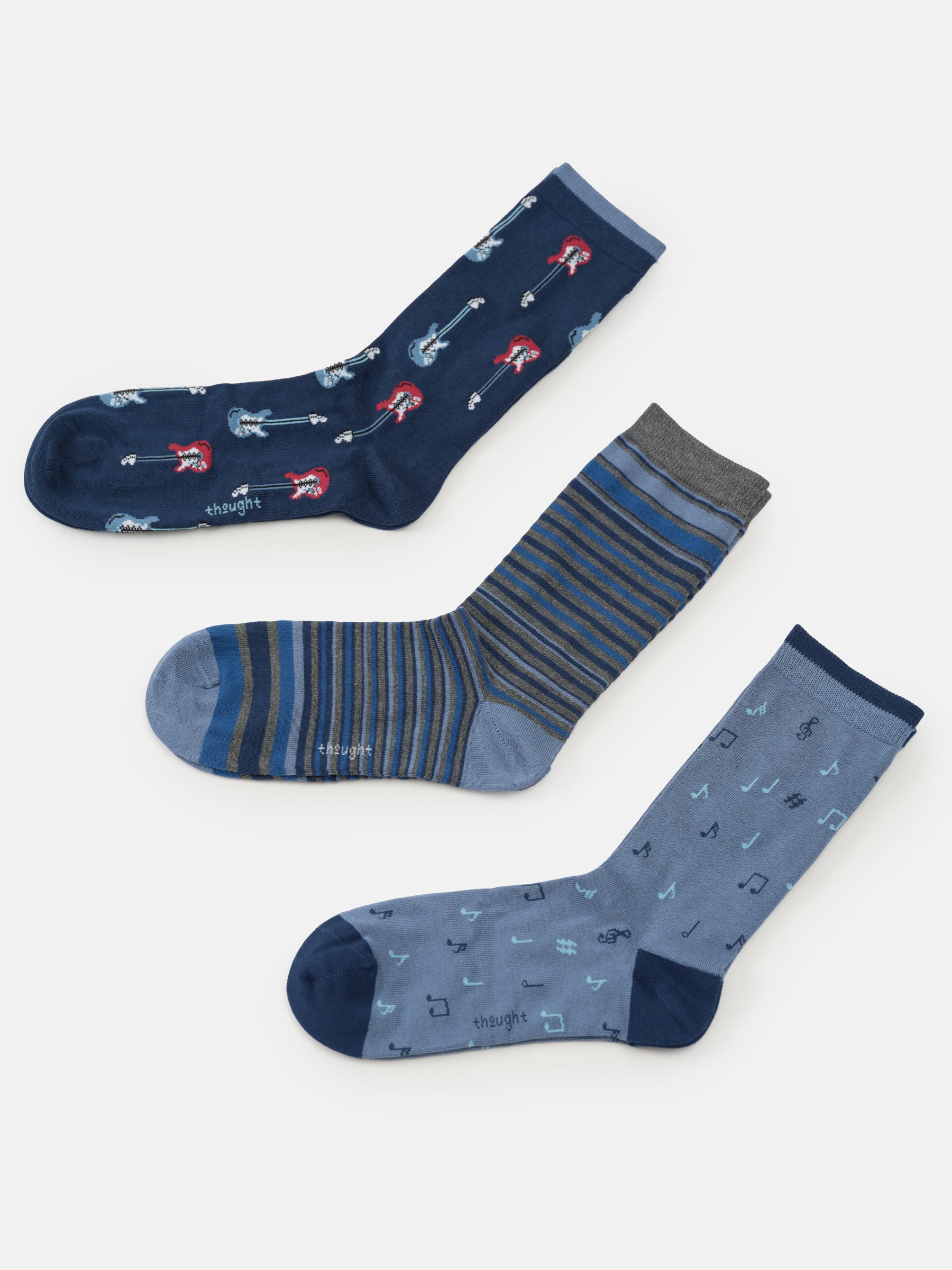 Thought Chaussettes homme Rock Music en bambou coffret 3 paires