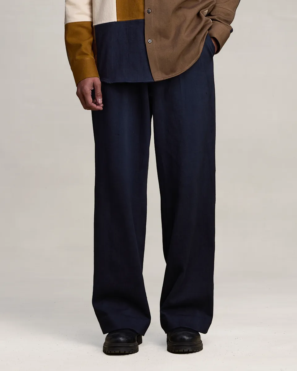 COUNTRYMADE Trousers HANDLOOM PLEATED PANTS pantalon plissé en denim
