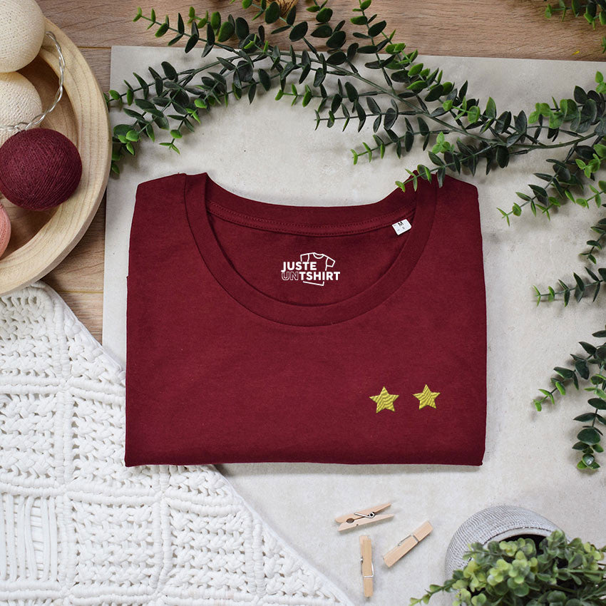 Juste Un T-shirt T-shirts Brodés Pour l’éternité t-shirt deux étoiles