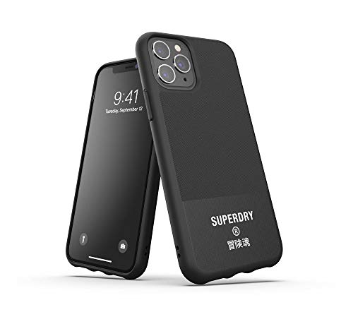 Superdry Coques de Protection coque iPhone 11 Pro noire en toile moulée
