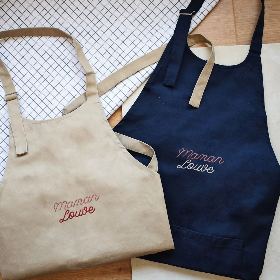 Juste Un T-shirt Tabliers Maman louve tablier bleu marine
