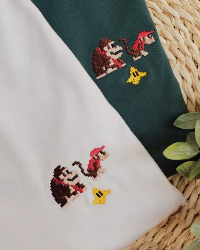 Juste Un T-shirt T-shirts Brodés DK brodé Donkey Kong