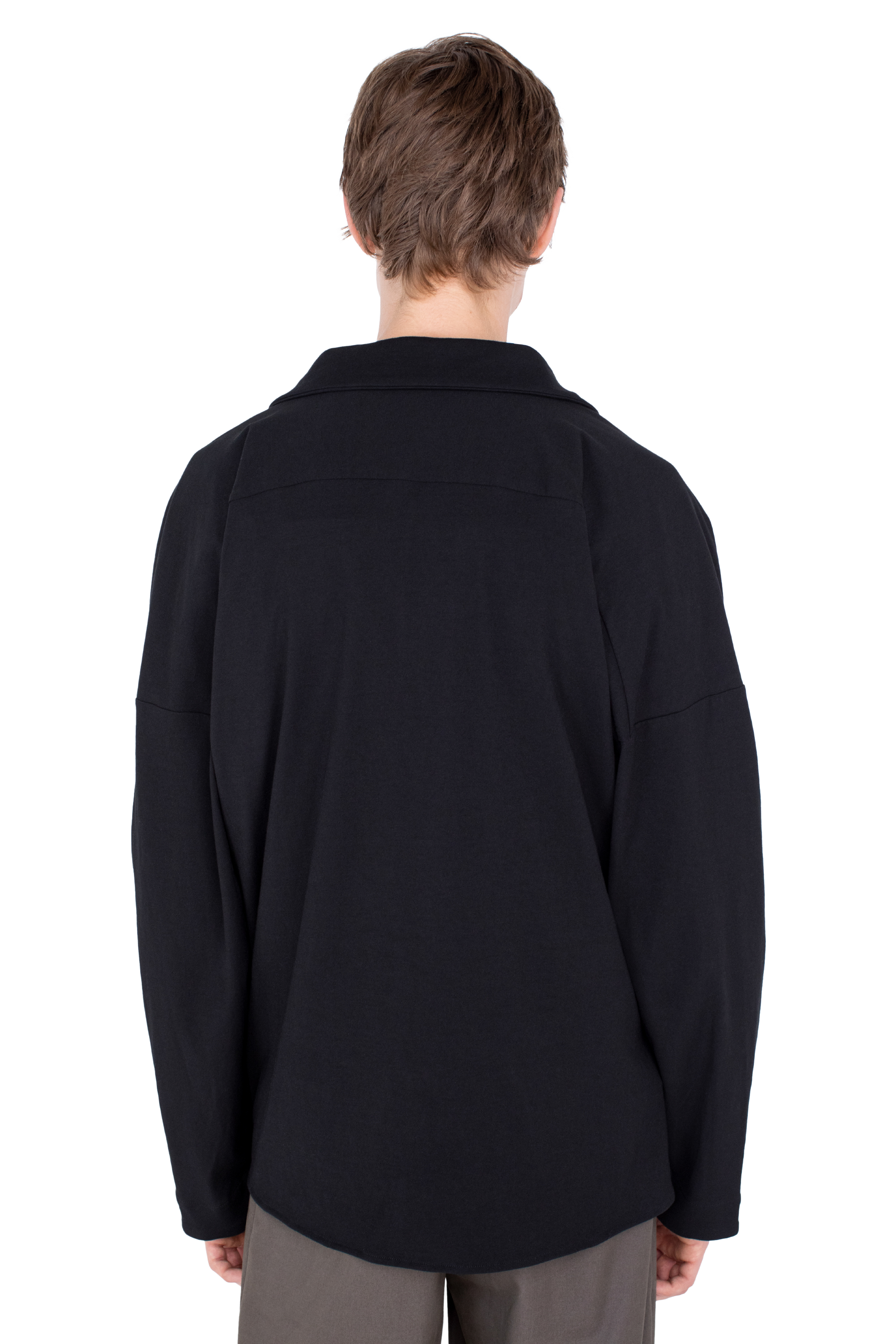 Kiko Kostadinov Shirts ISKAR Drape Shirt chemise noire en jersey