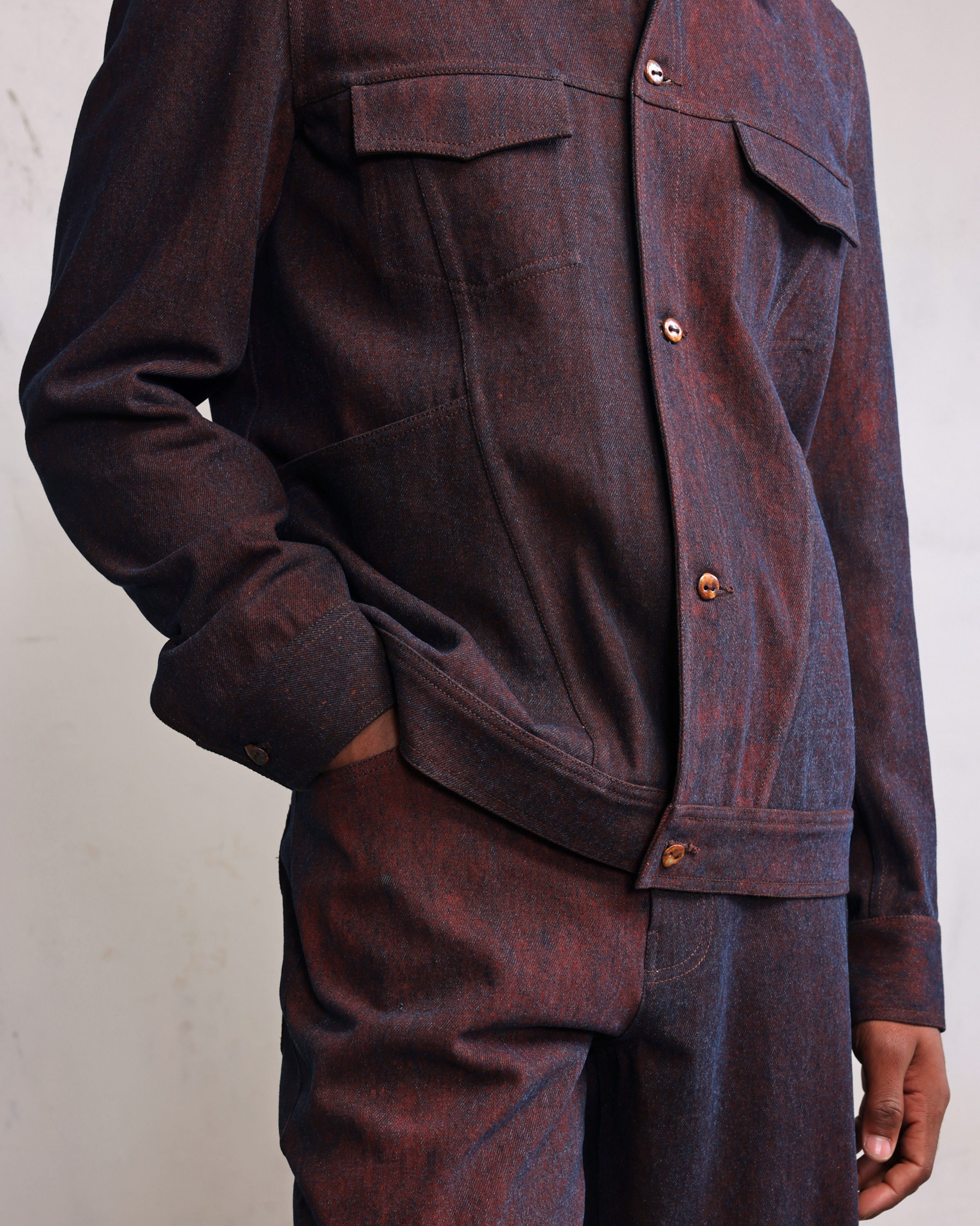 COUNTRYMADE Jackets Tarnished denim jacket veste denim enduit rouille