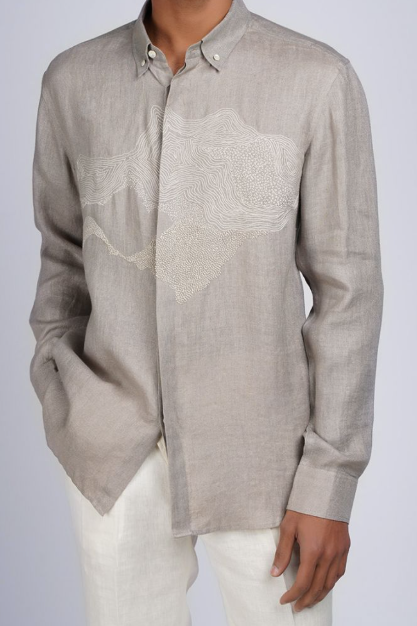 COUNTRYMADE Shirts Cloud Embroidered chemise noire brodée