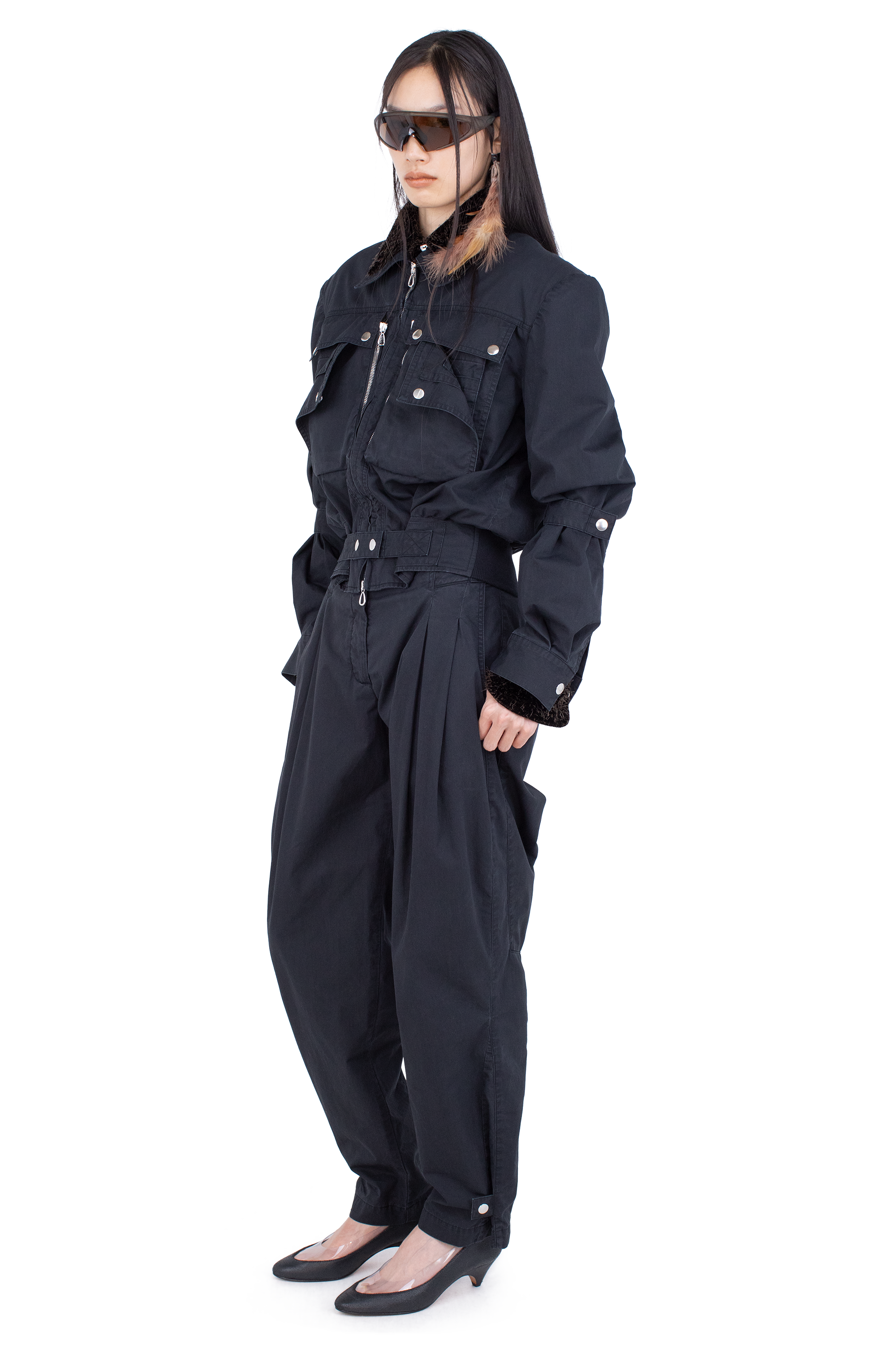 Kiko Kostadinov Outerwear PEREGRINE Jacket veste Stone Washed Charcoal 34–42 coton