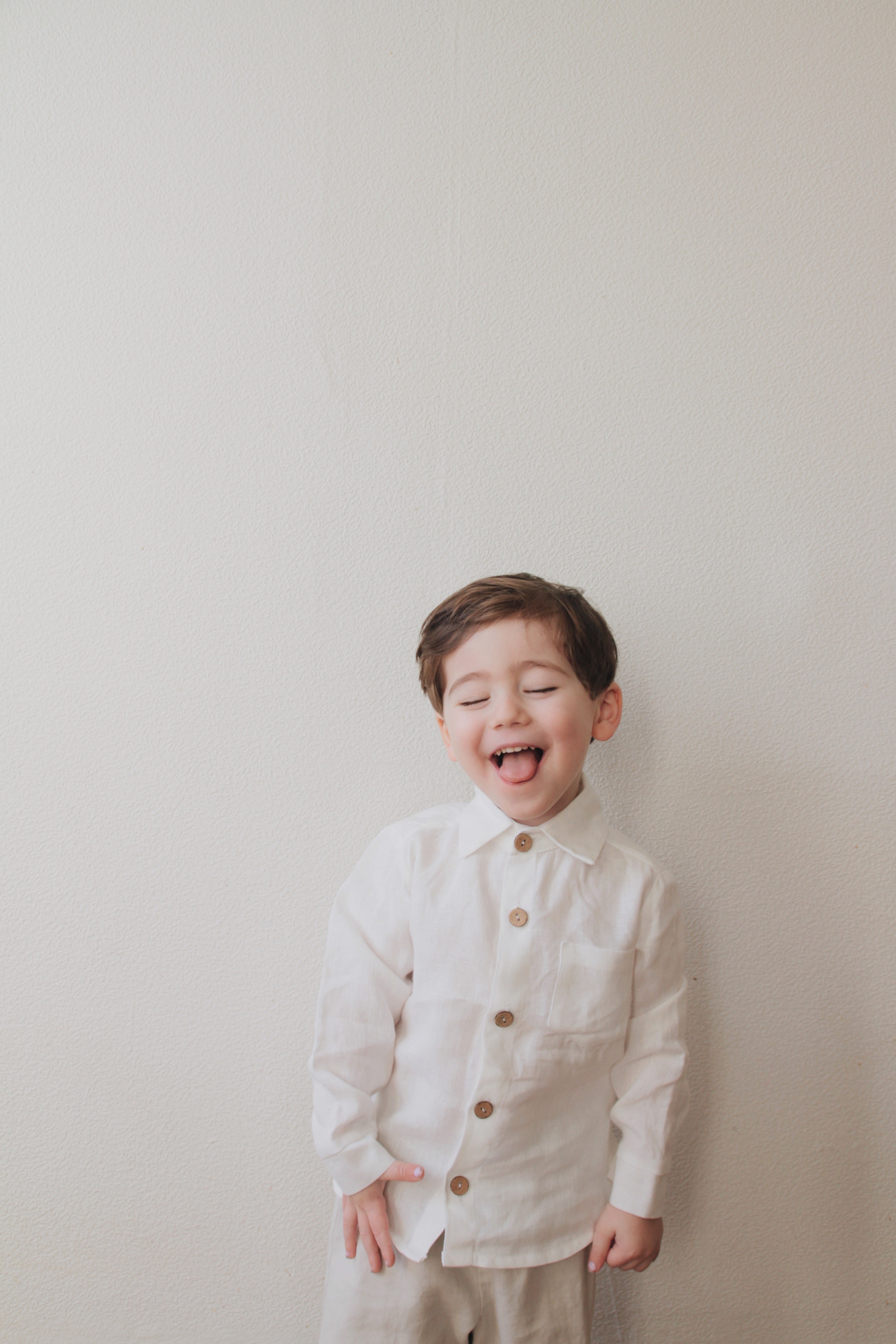 Laumė linen Kids Clothing Mėnulis chemise garçon en lin
