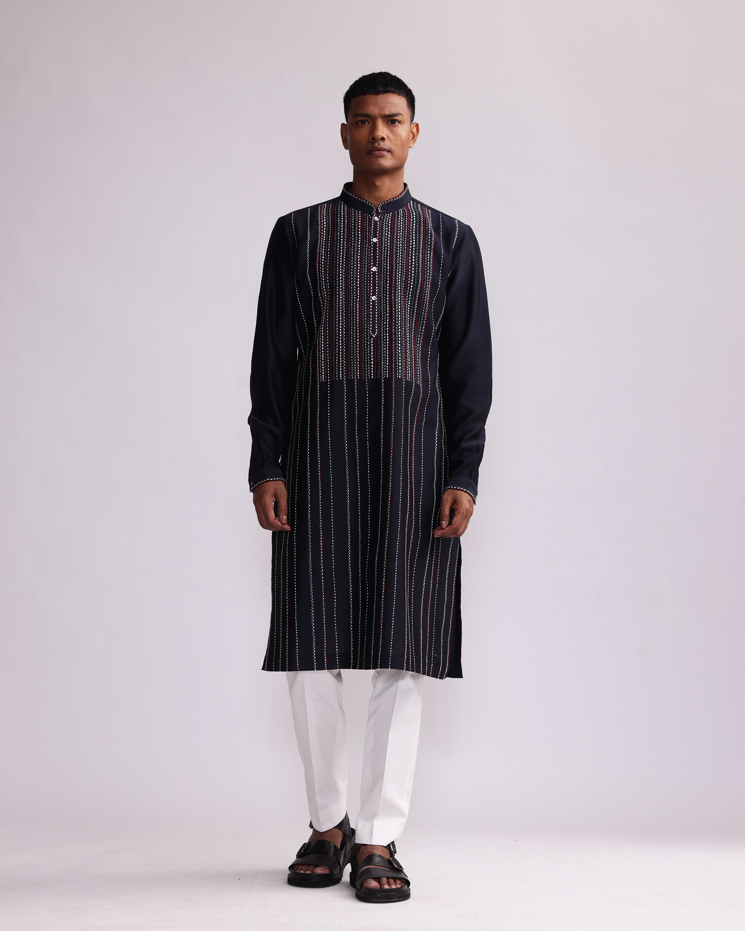 COUNTRYMADE Kurtas TERRA TRIBE HAND EMBROIDERED KURTA SET kurta Chanderi