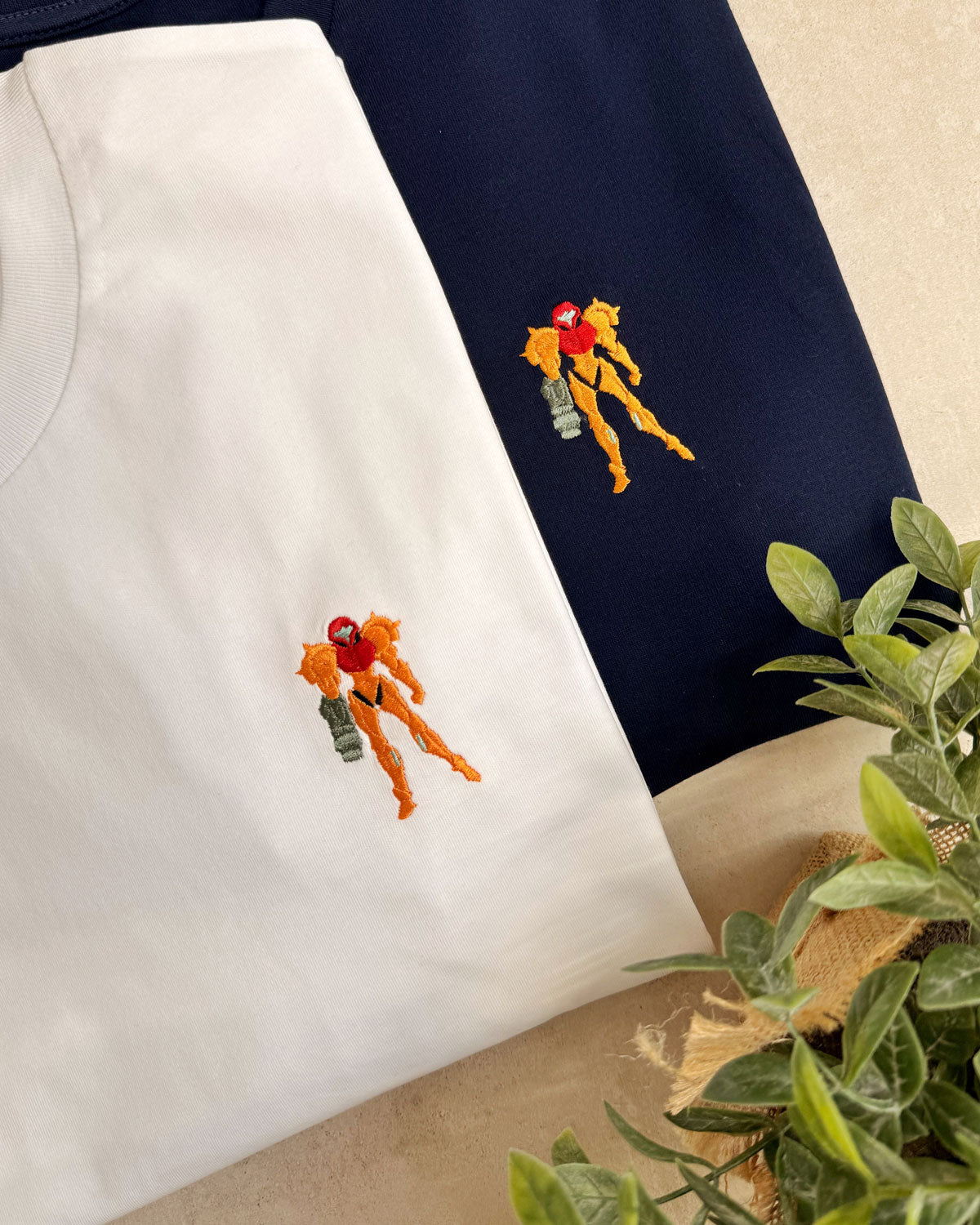 Juste Un T-shirt T-shirts Brodés Metroid T-shirt en coton bio