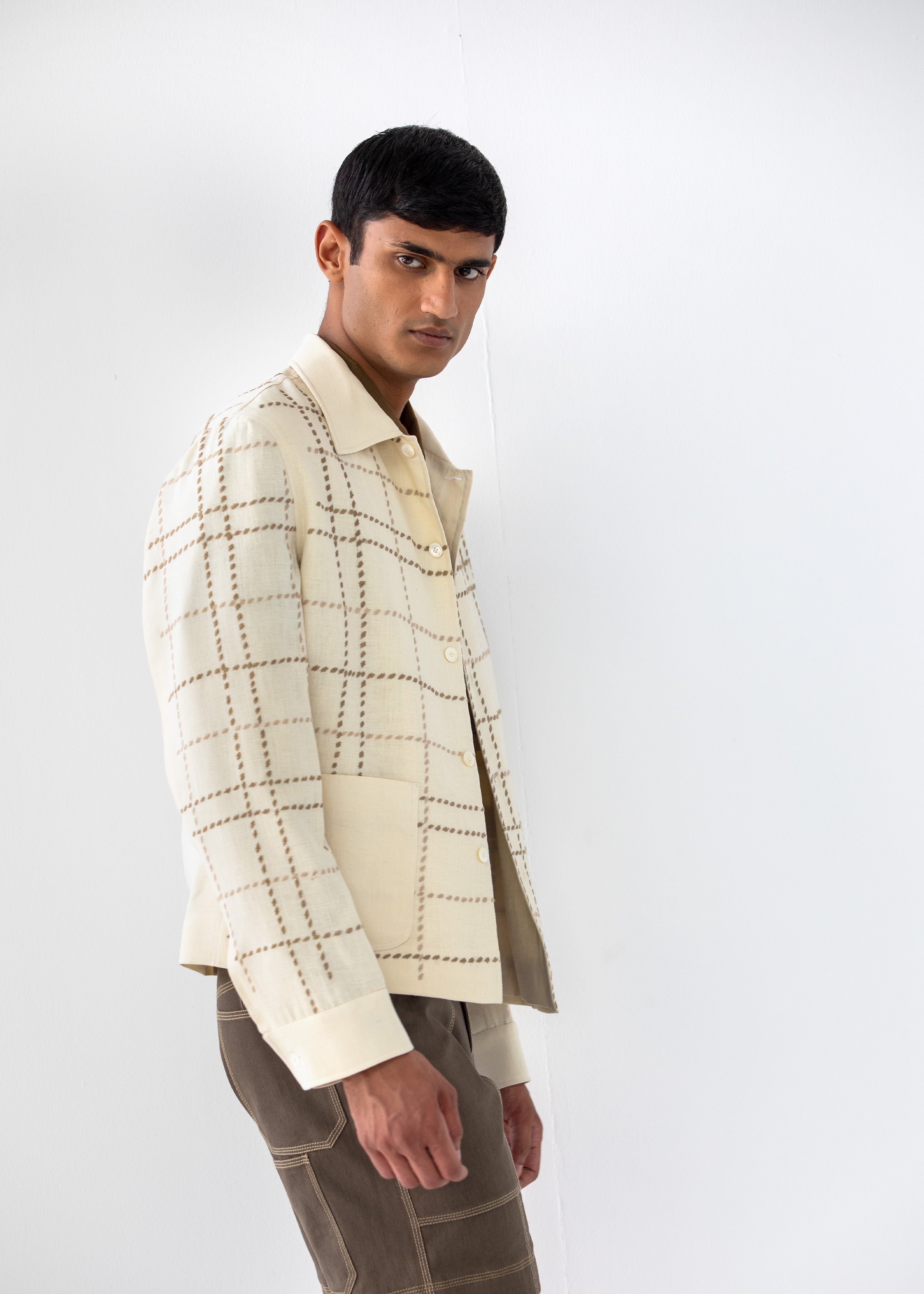 COUNTRYMADE Jackets MILITARY PLAID JACKET veste à carreaux XS brodée