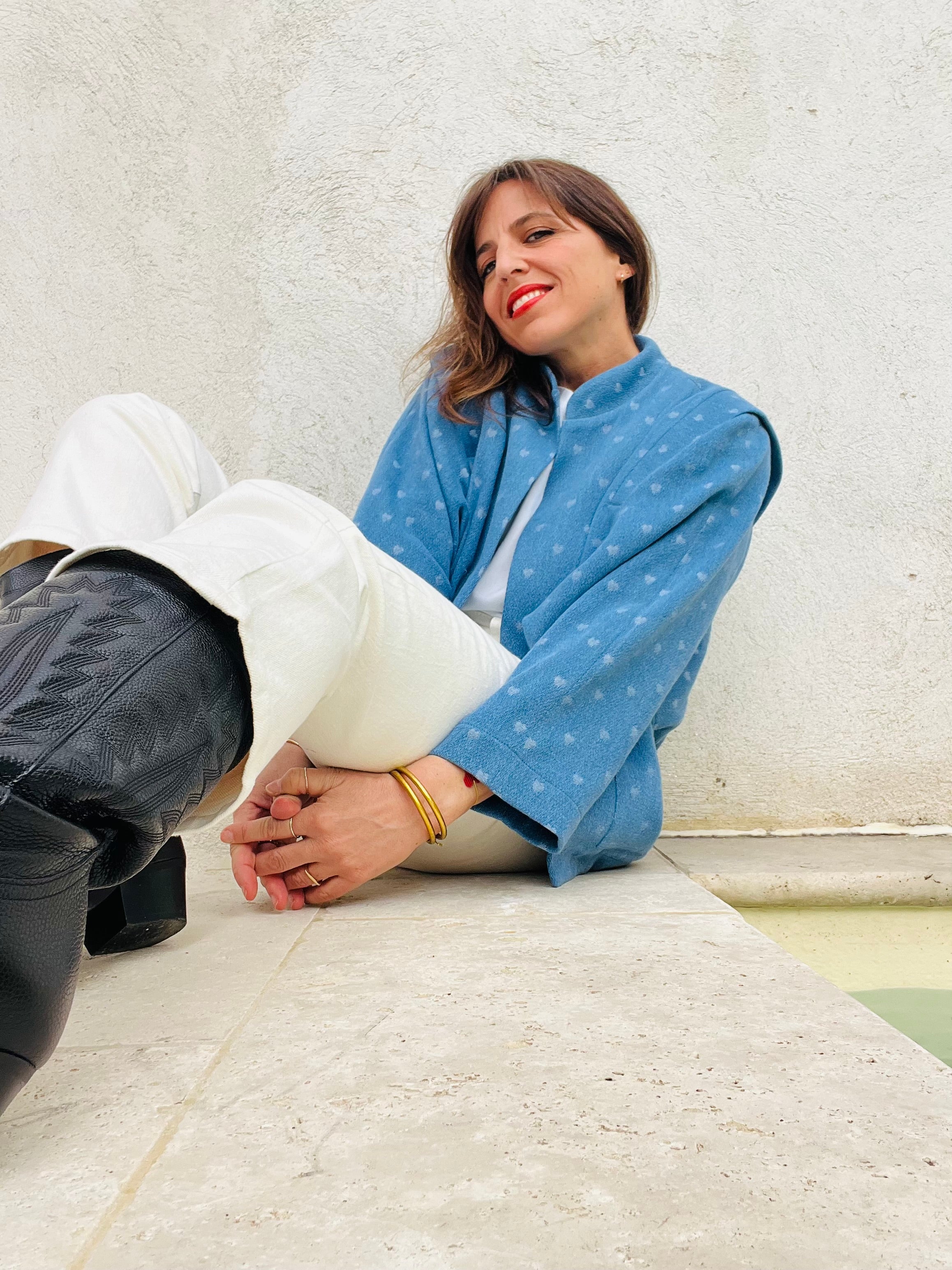PANTRUCHE Vestes Veste PIA denim coeur veste chambray coton