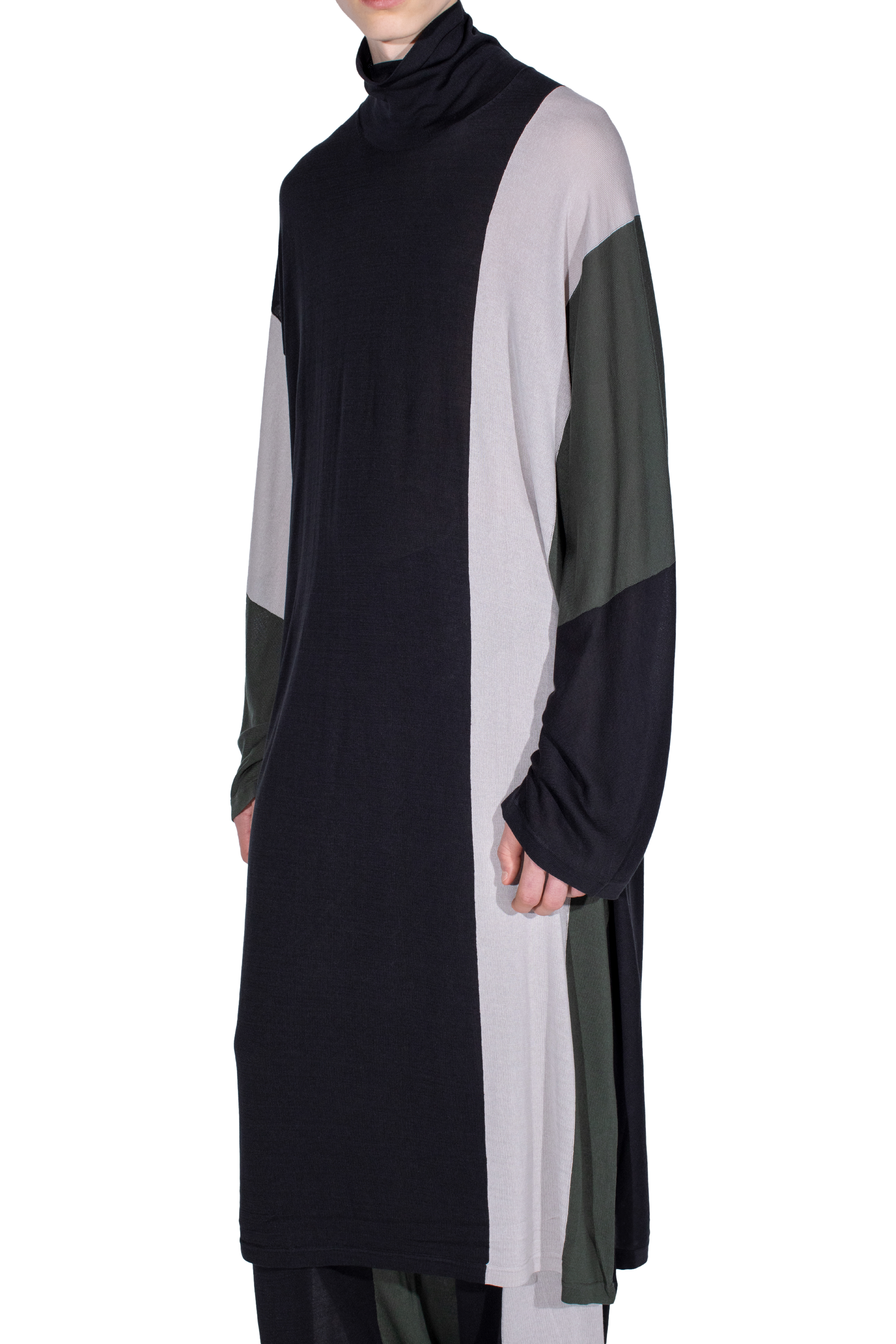 Kiko Kostadinov Knitwear SIGO Knit Tunic tunique noire col roulé