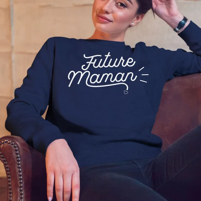 Juste Un T-shirt Sweats Imprimés Future Maman Sweat-shirt grossesse