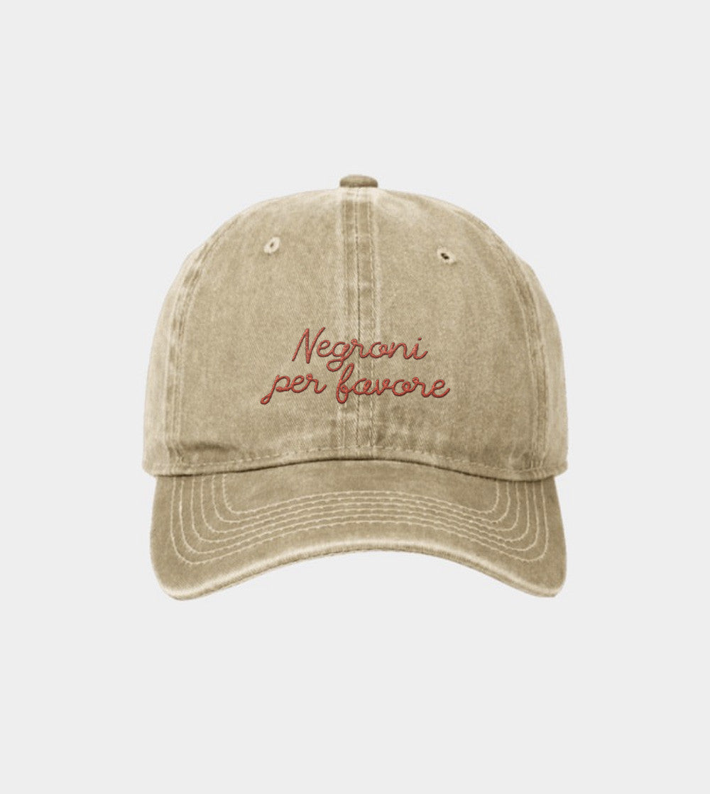 Juste Un T-shirt Casquettes Negroni per Favore casquette brodée rouge vintage