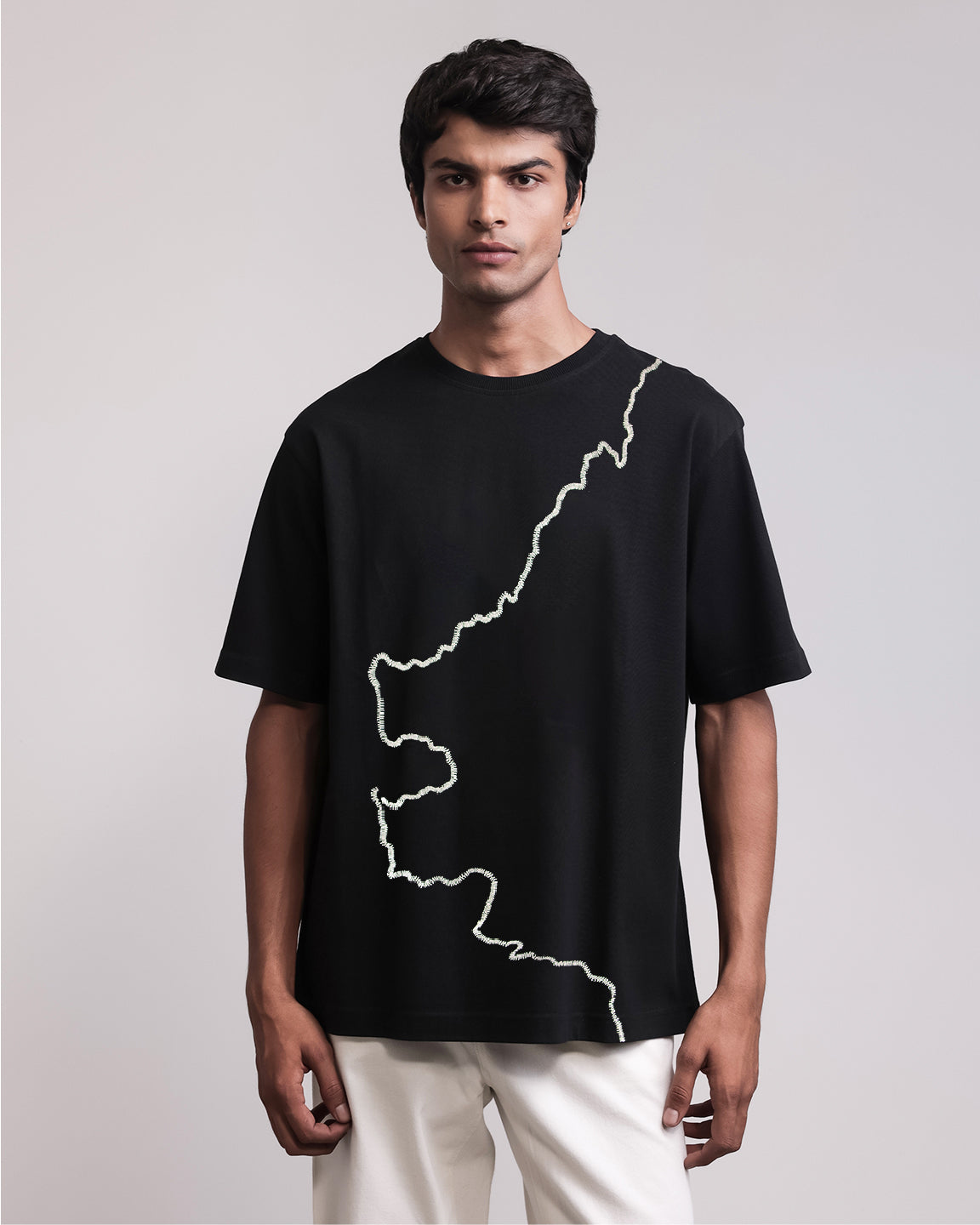 COUNTRYMADE T-shirts Northern Frontier T-shirt noir brodé