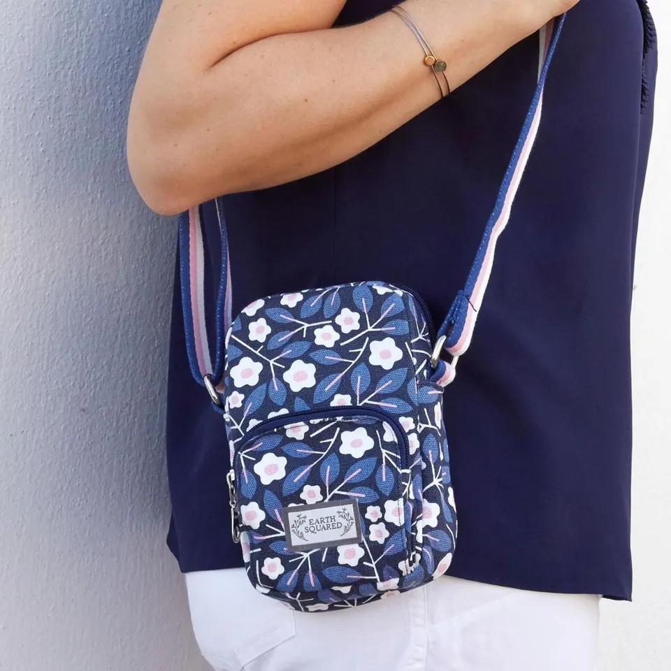 Sourire Multicolore Sacs et pochettes sac bandoulière téléphone floral coton réglable