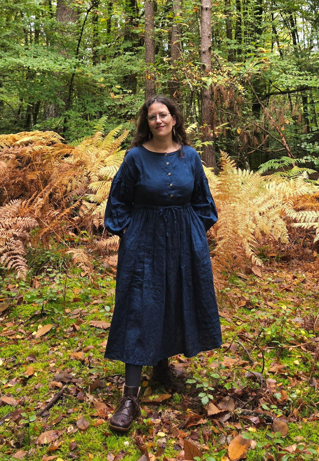 Laumė linen Linen Dresses Rugilė robe en lin à carreaux