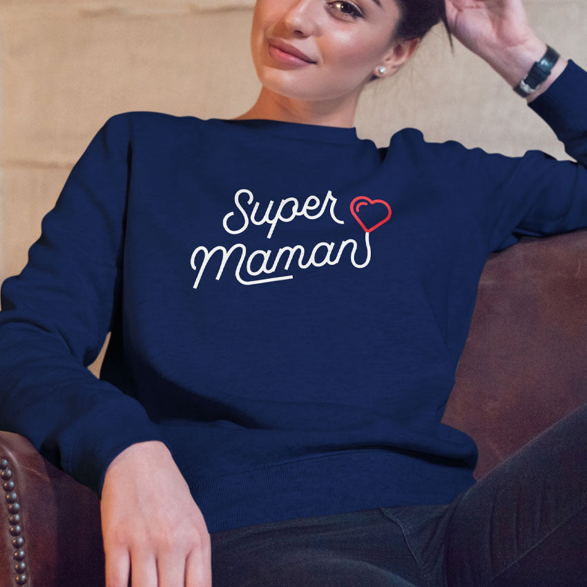 Juste Un T-shirt Sweats Imprimés Super maman sweat femme