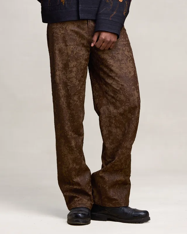 COUNTRYMADE Trousers ERODE BRONZE PANTS en denim artisanal coupe ample