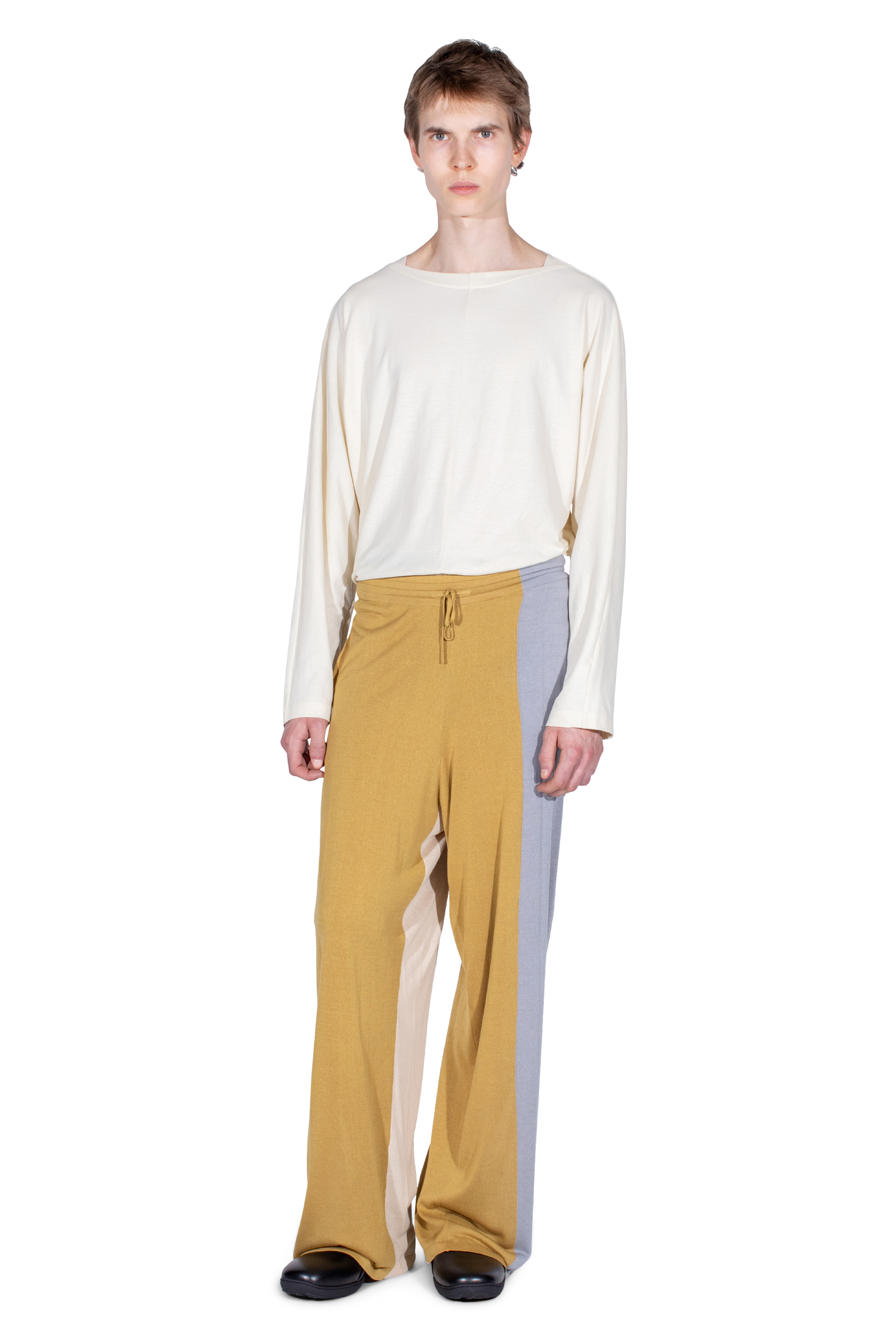 Kiko Kostadinov Knitwear SIGO Knit Trousers pantalon maille ocre
