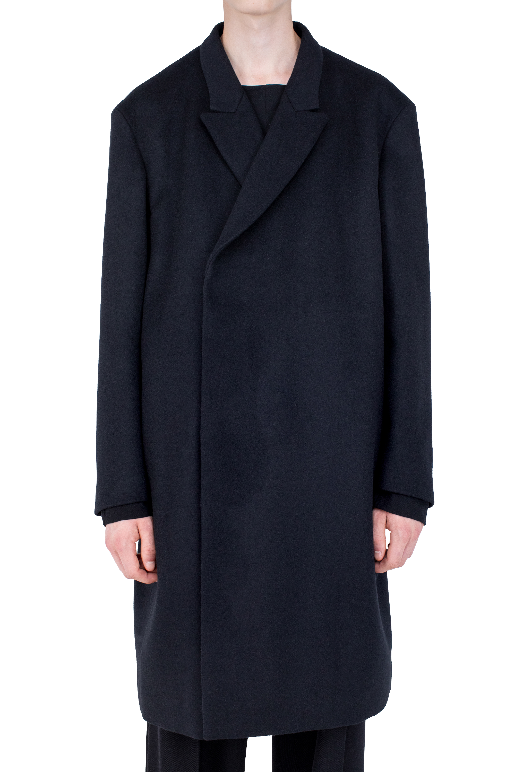 Kiko Kostadinov Outerwear EPELDE Overcoat manteau noir en laine