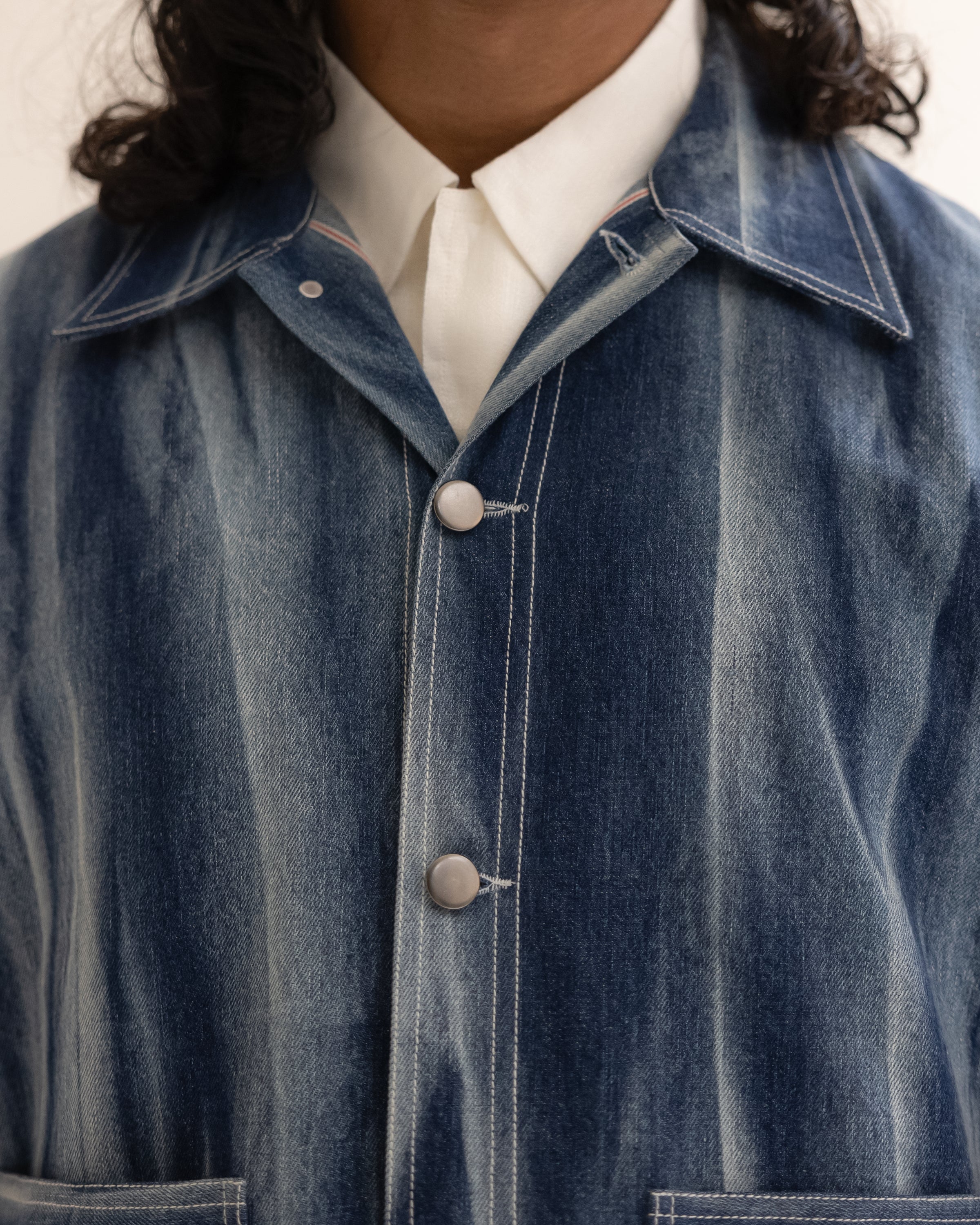 COUNTRYMADE Jackets Trail Dust Creased Batik Denim Jacket en jean