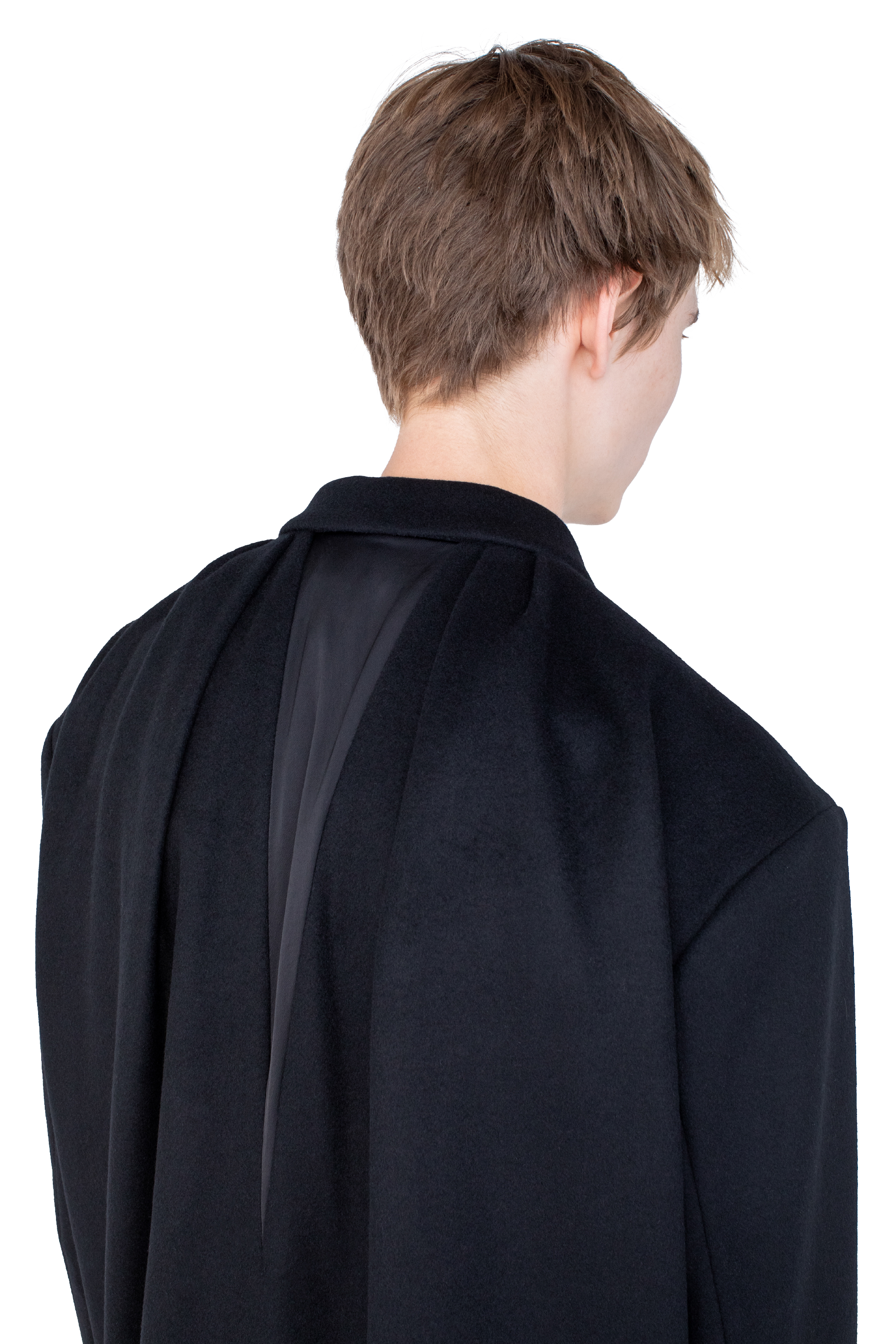 Kiko Kostadinov Outerwear EPELDE Overcoat manteau noir en laine