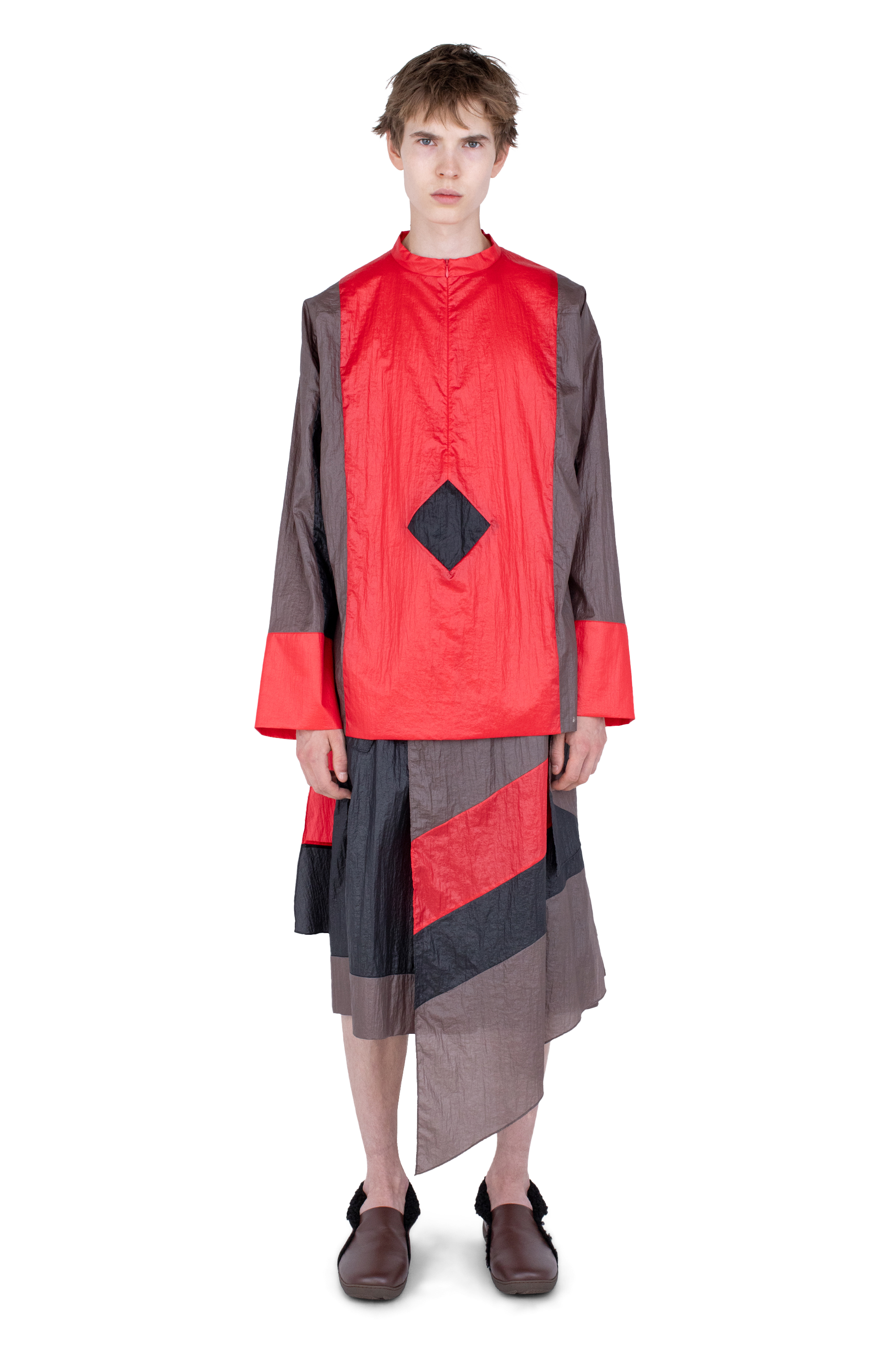 Kiko Kostadinov Tops HERTEL Stripe Pullover pull Crimson en nylon