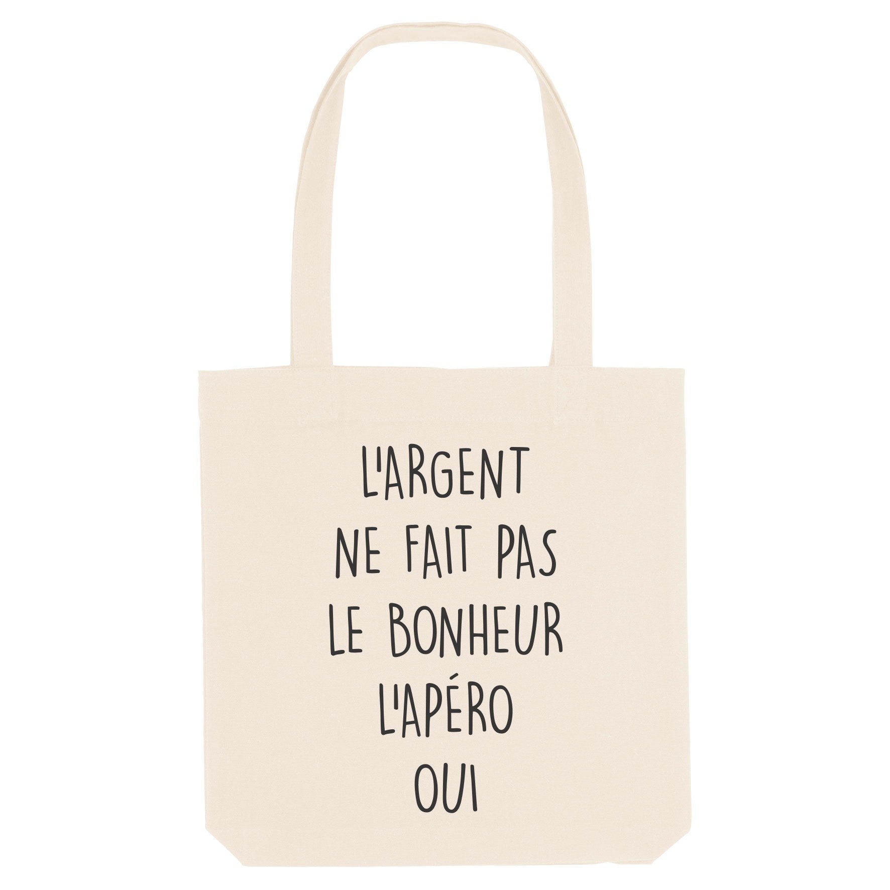 Juste Un T-shirt Tote Bags l'argent ne fait pas le bonheur tote bag naturel